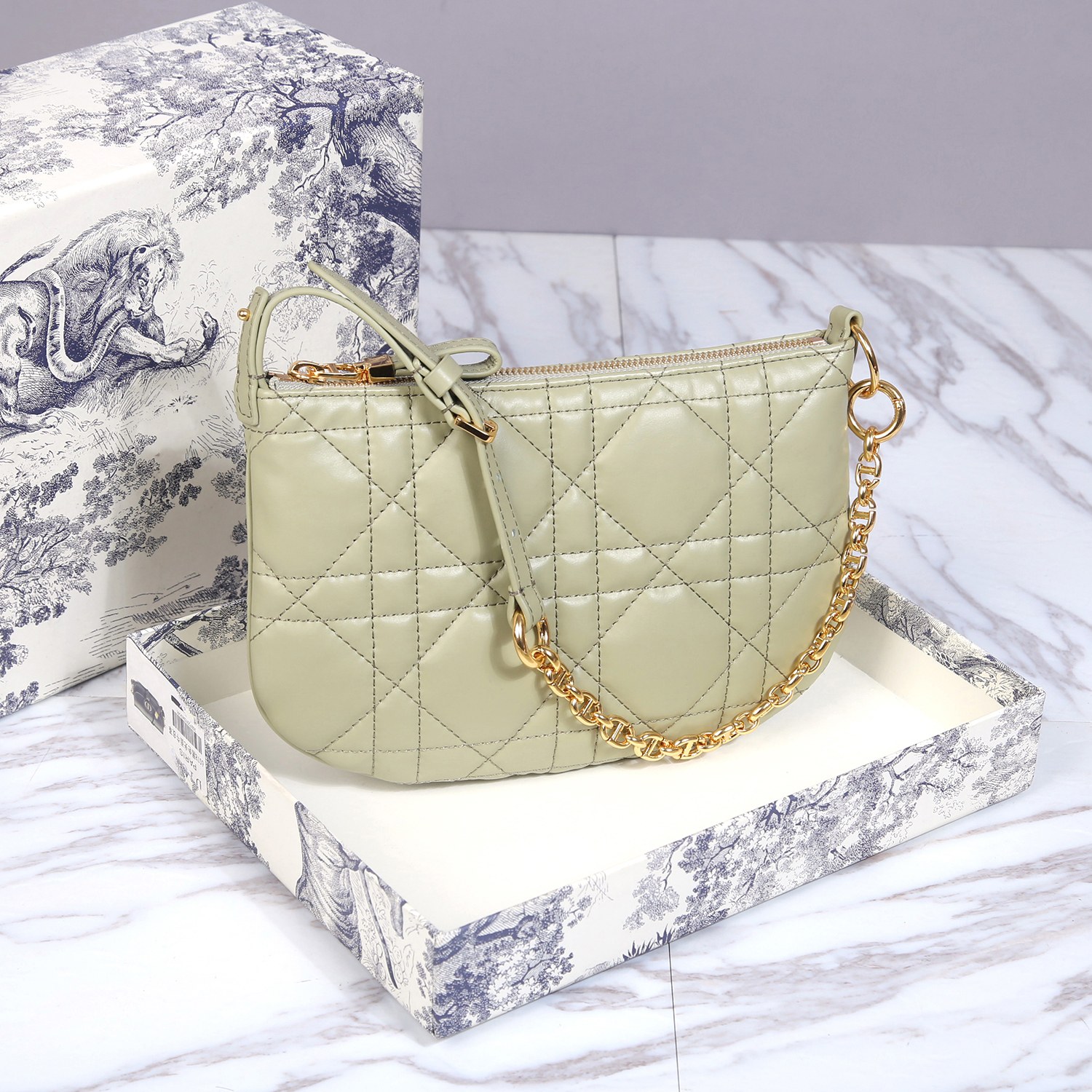 Bagsaaa D10r Caro Nomad Bag Light Green - 25x16x2.5cm