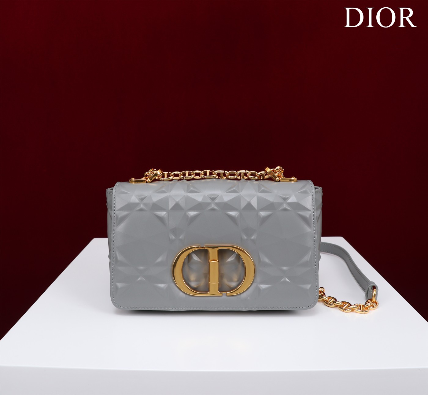 Bagsaaa D10r Caro Small Shoulder Bag Grey - 20×12×7cm