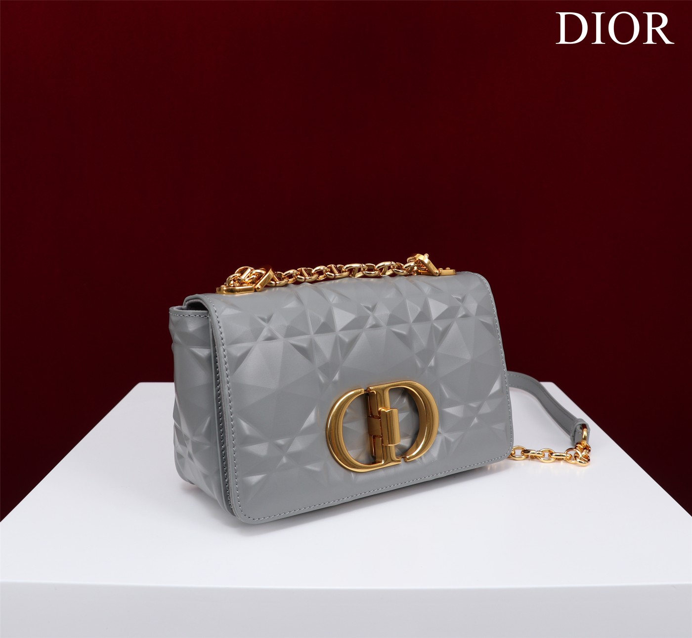 Bagsaaa D10r Caro Small Shoulder Bag Grey - 20×12×7cm
