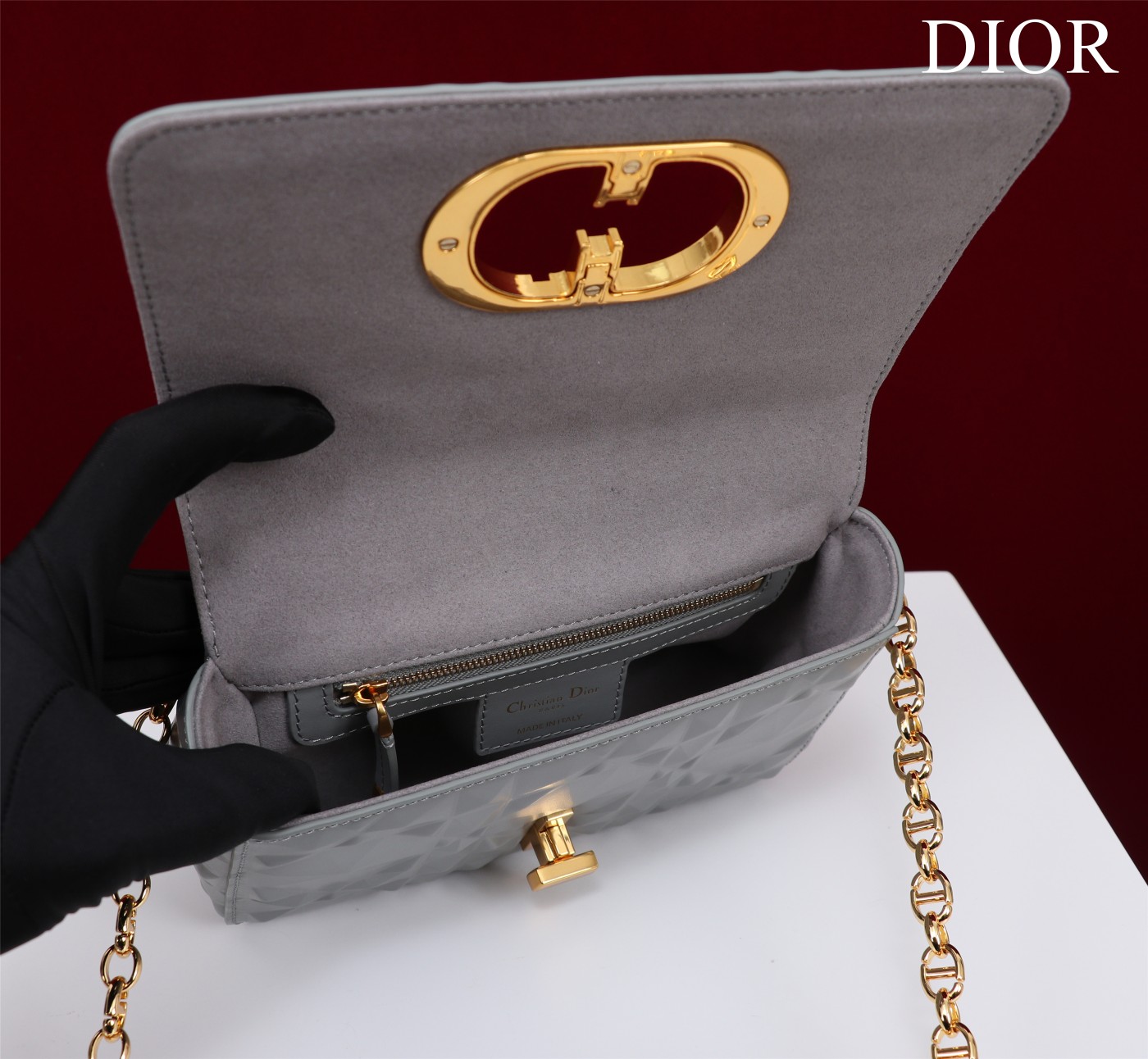 Bagsaaa D10r Caro Small Shoulder Bag Grey - 20×12×7cm