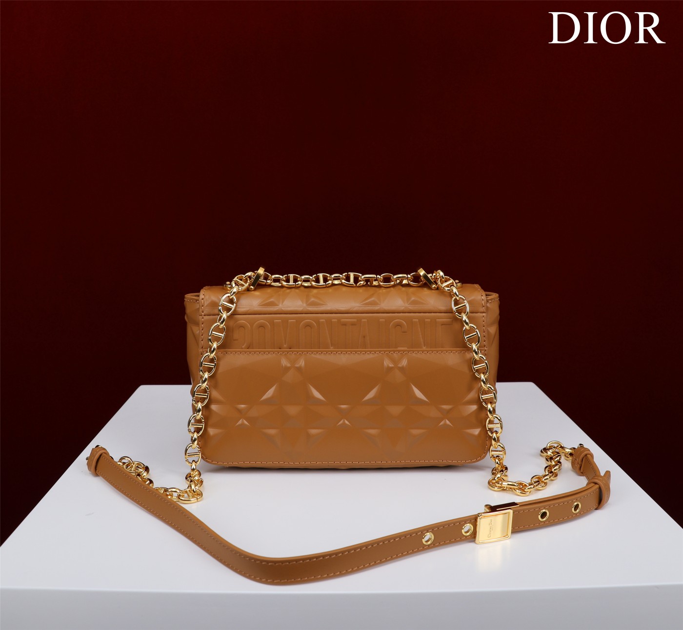 Bagsaaa D10r Caro Small Shoulder Bag Brown - 20×12×7cm