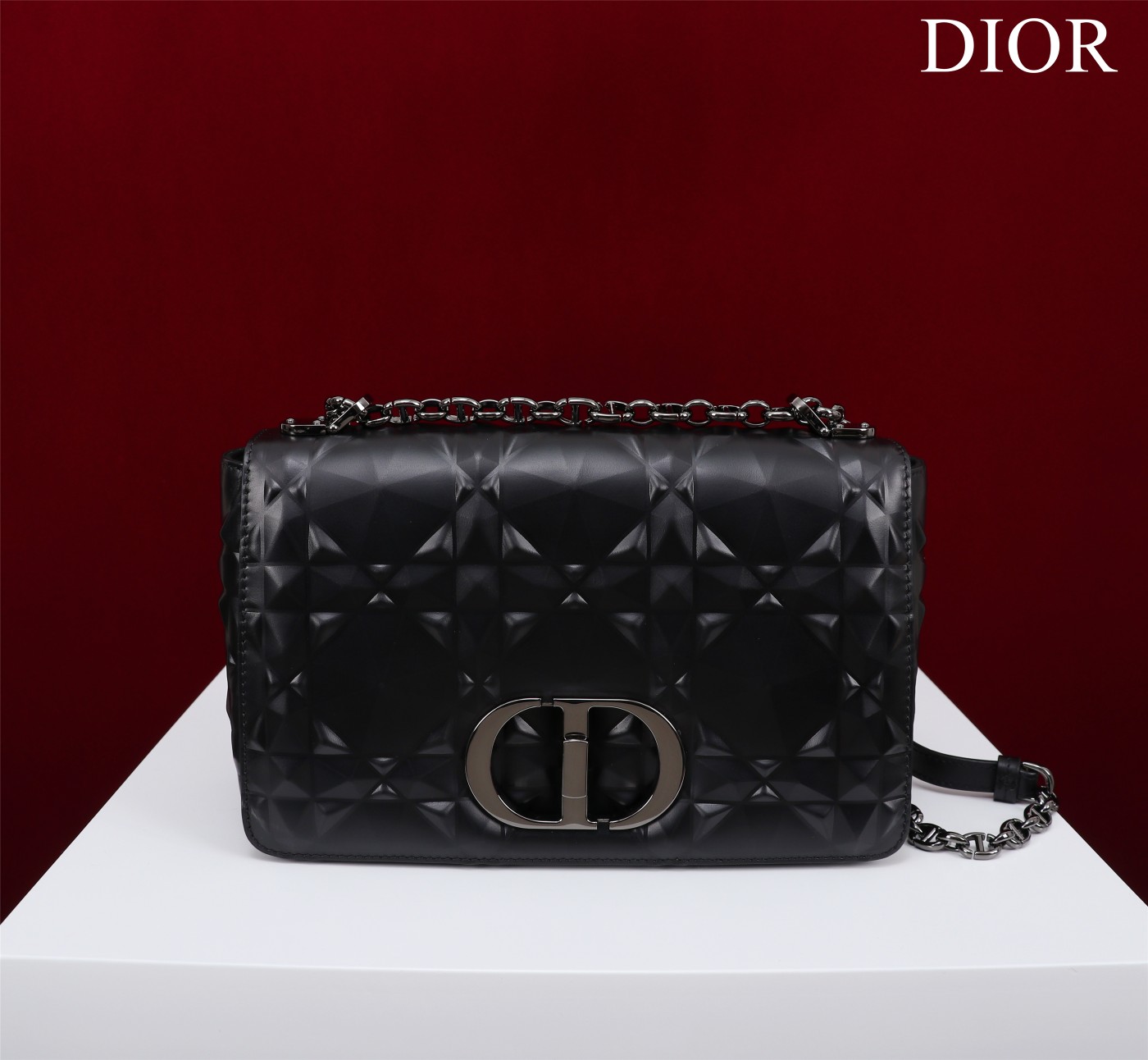 Bagsaaa D10r Caro Medium Shoulder Bag Black - 25×15×8cm