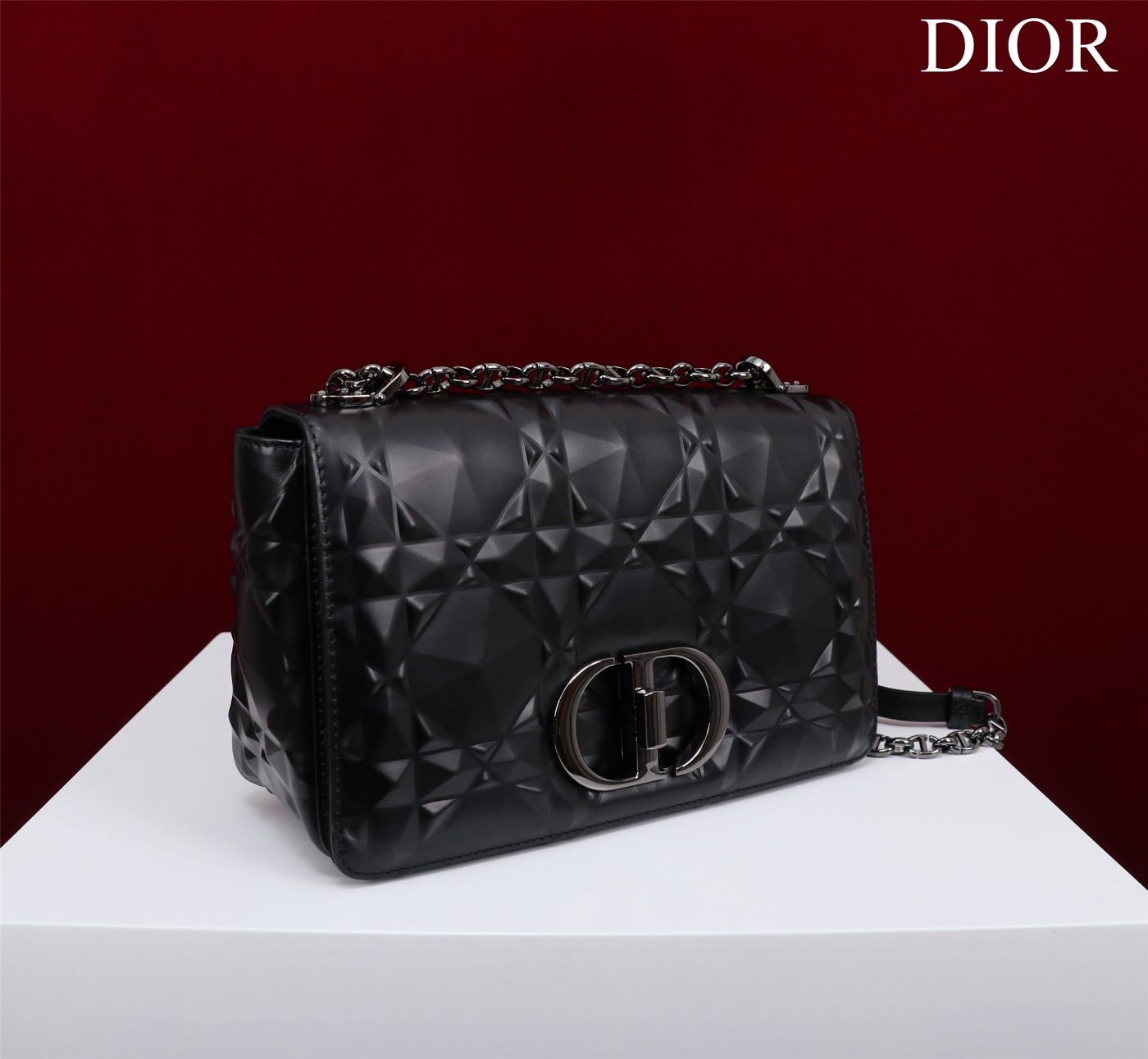 Bagsaaa D10r Caro Medium Shoulder Bag Black - 25×15×8cm
