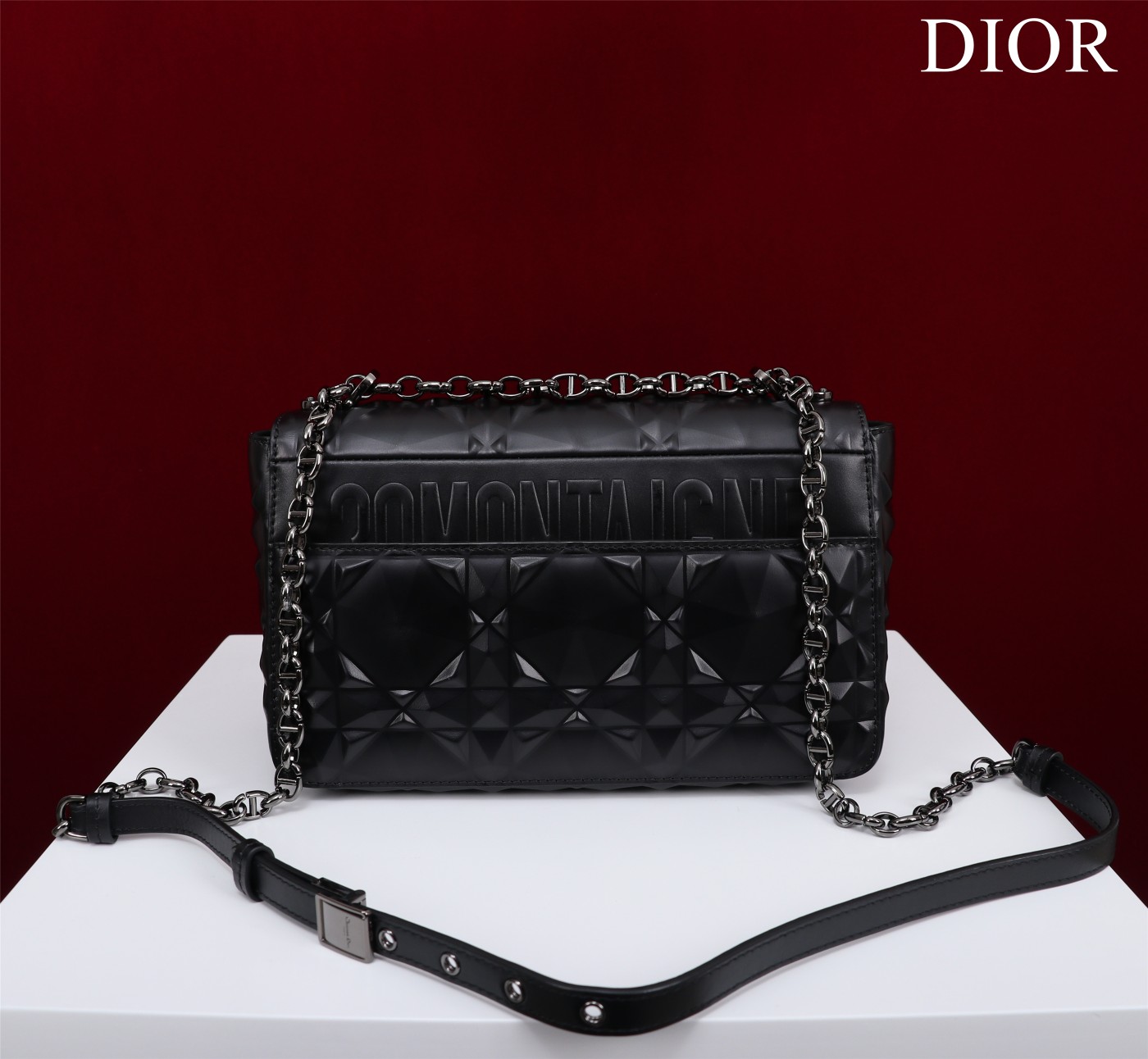 Bagsaaa D10r Caro Medium Shoulder Bag Black - 25×15×8cm