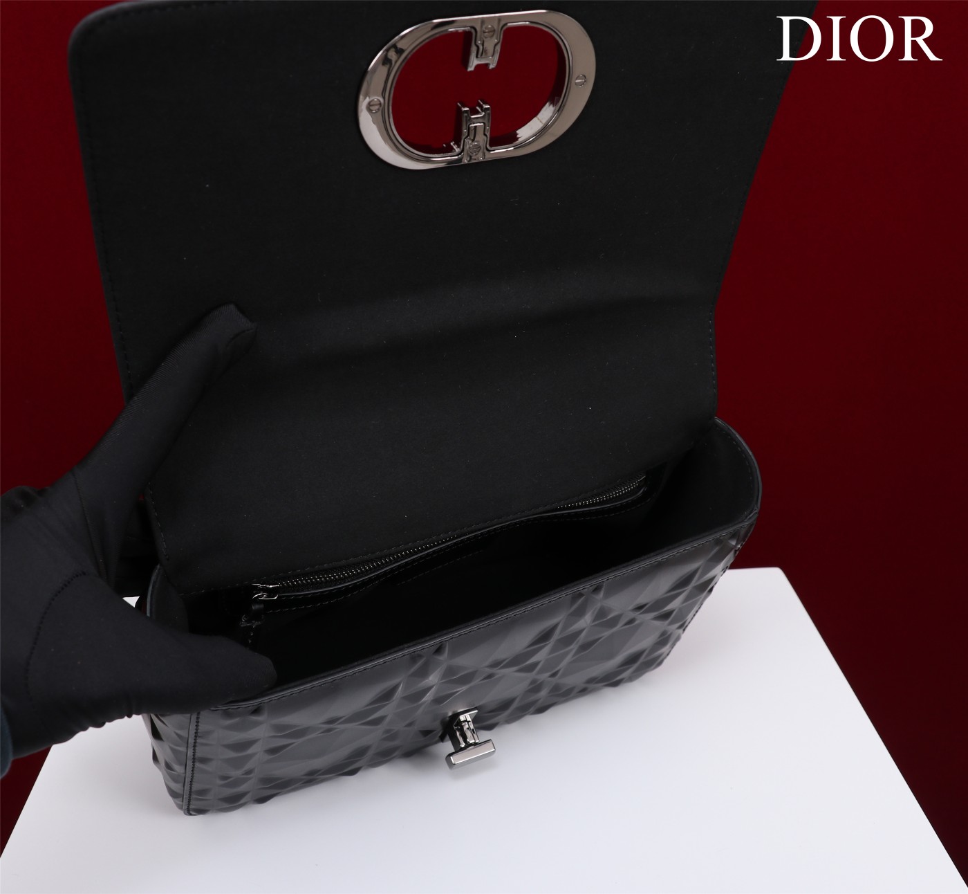 Bagsaaa D10r Caro Medium Shoulder Bag Black - 25×15×8cm
