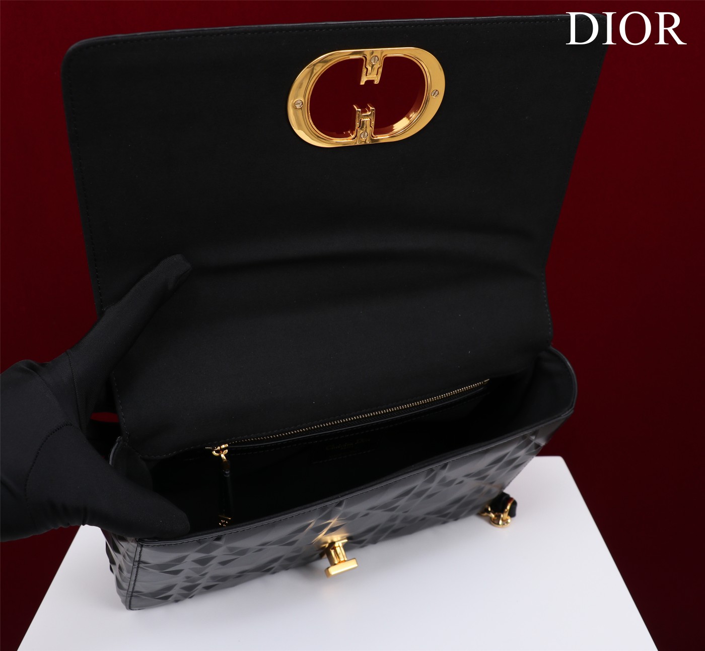 Bagsaaa D10r Caro Large Shoulder Bag Black With Gold Hardware - 28x17x9cm