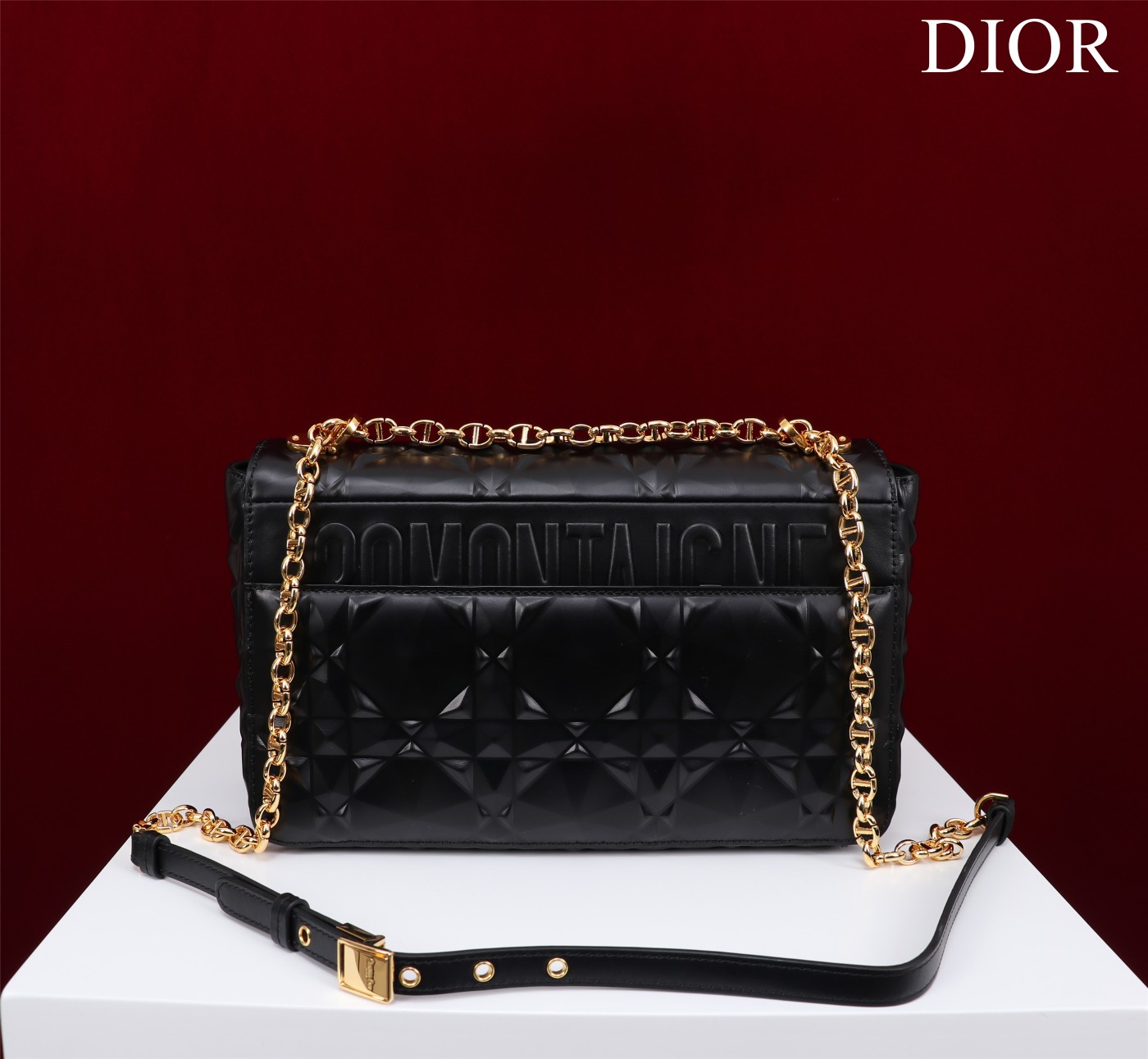 Bagsaaa D10r Caro Large Shoulder Bag Black With Gold Hardware - 28x17x9cm