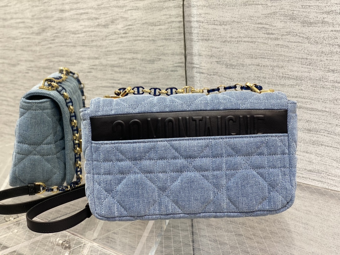 Bagsaaa D10r Caro Macrocanage Denim Blue - 25.5*15.5*8cm