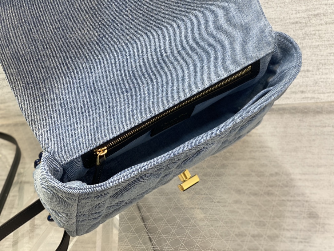 Bagsaaa D10r Caro Macrocanage Denim Blue - 25.5*15.5*8cm