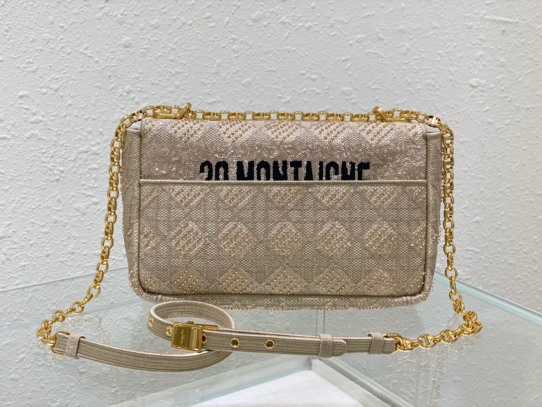 Bagsaaa D10r Caro Medium Cannage Beige Bag - 25.5*15.5*8cm