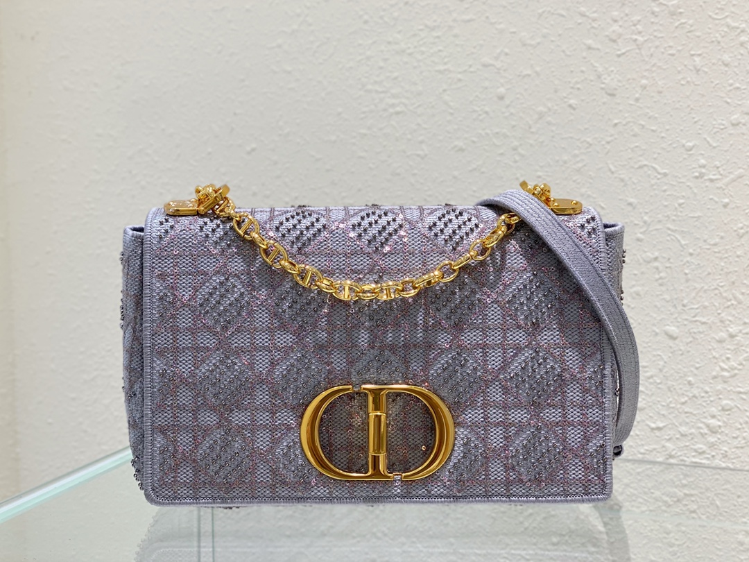 Bagsaaa D10r Caro Medium Cannage Grey Bag - 25.5*15.5*8cm
