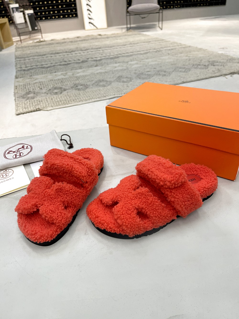 Bagsaaa H**me5 Chypre Sandals Orange