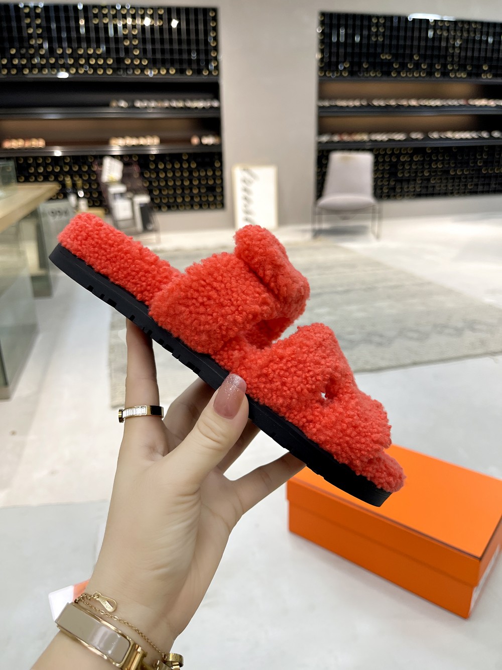 Bagsaaa H**me5 Chypre Sandals Orange