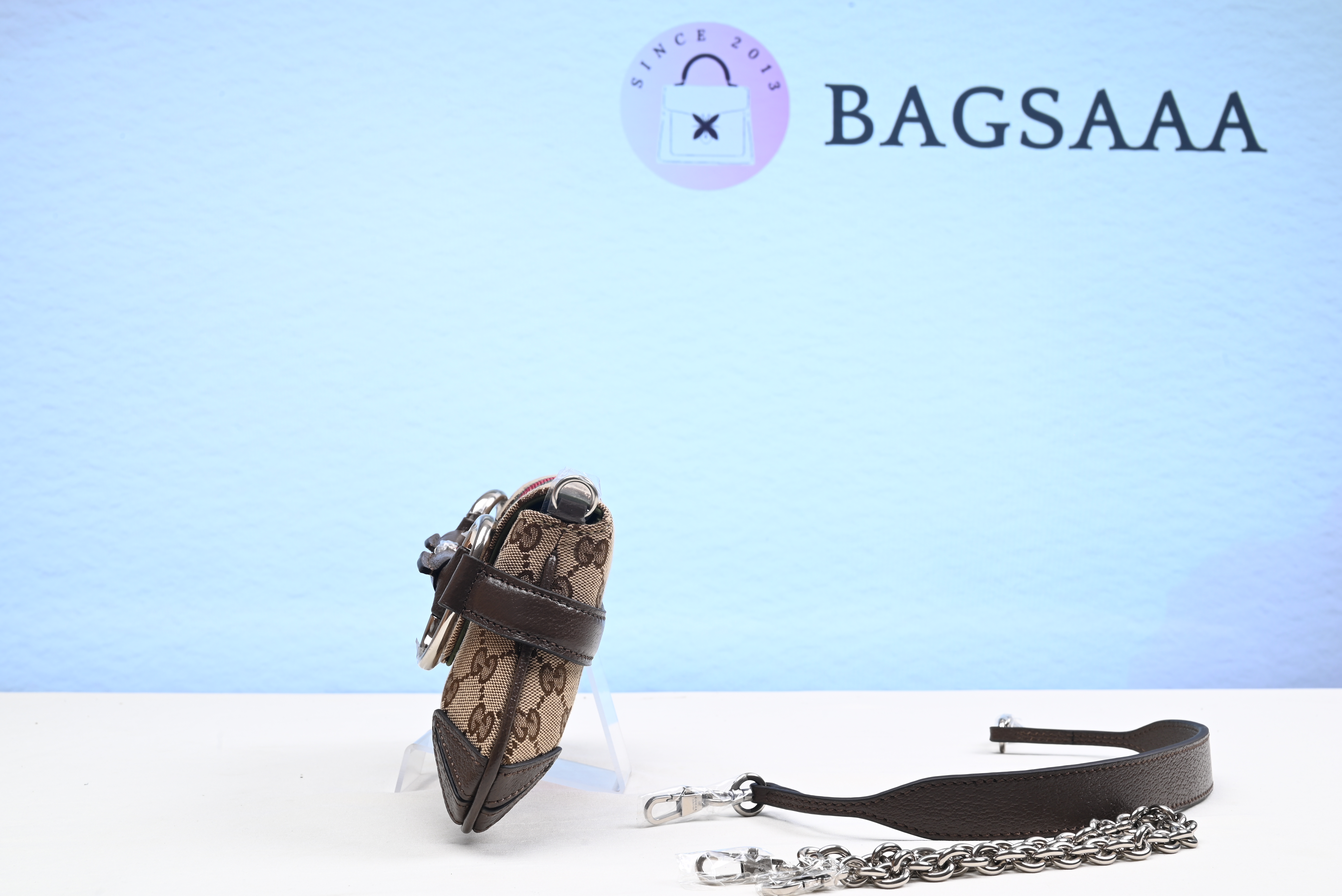 Bagsaaa Gvc*1 Horsebit Chain Small Shoulder Bag - 27*11.5*5cm