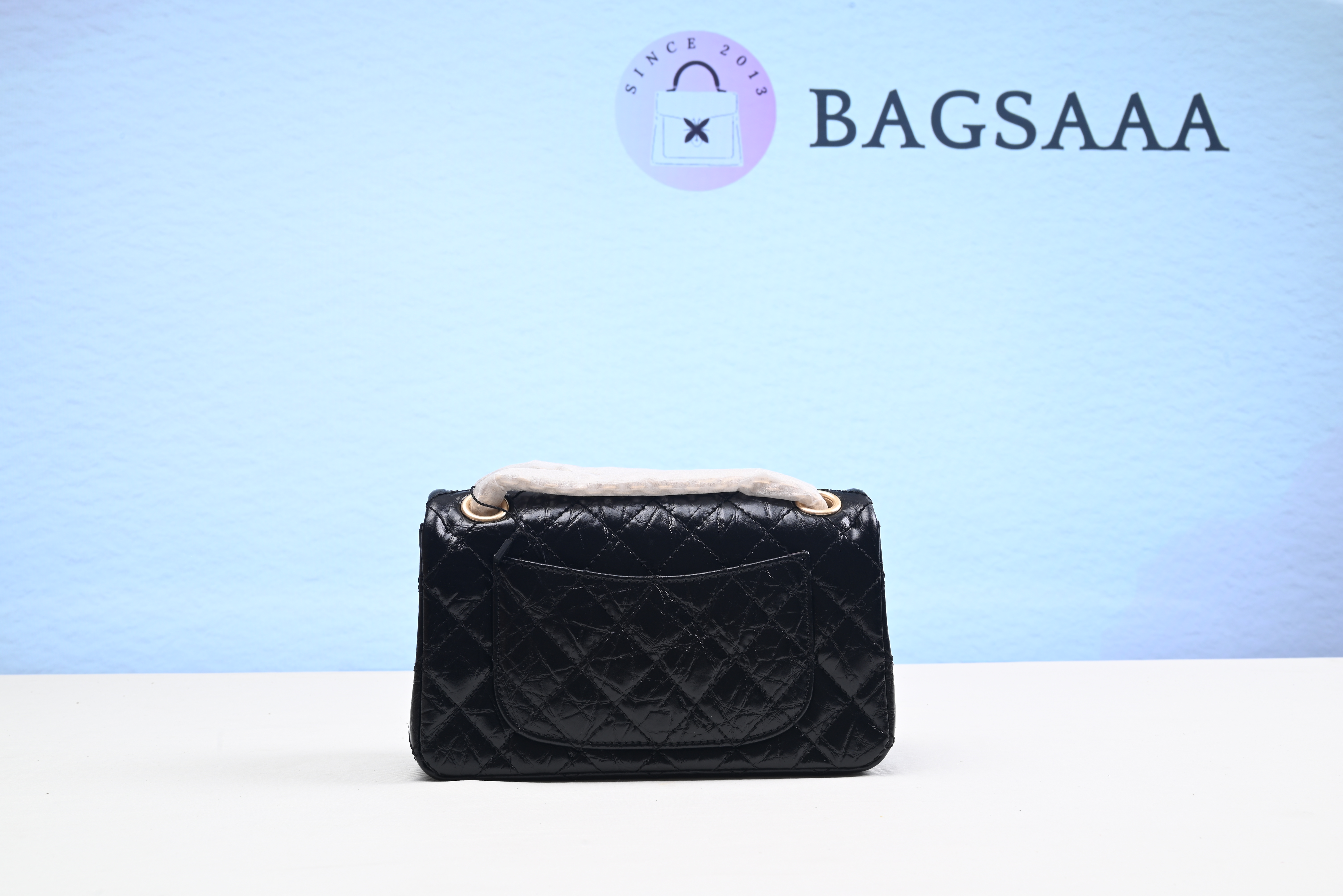 Bagsaaa Ch**el flap Bag Quilted 2.55 Reissue Black Bag - 20cm