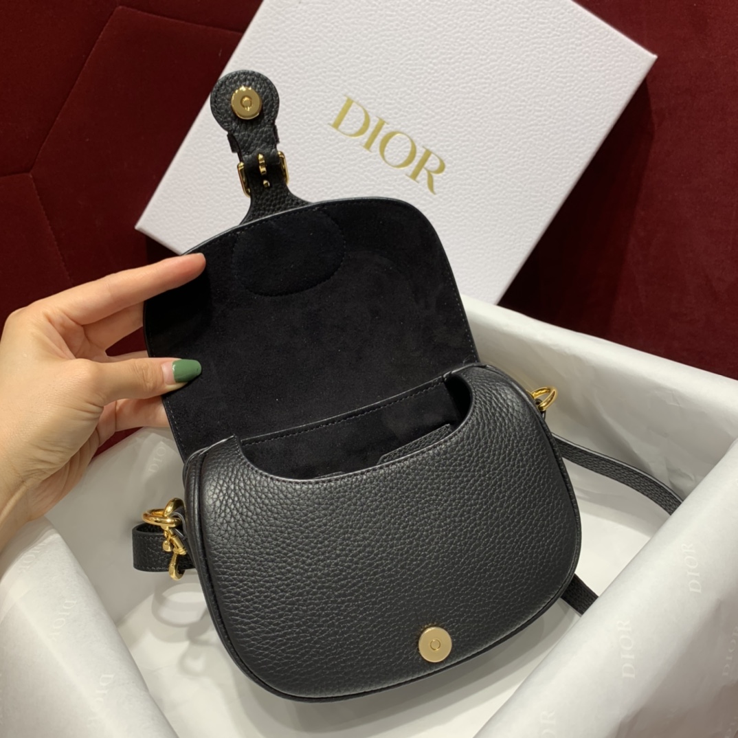 Bagsaaa D10r Small Bobby Grained Calfkskin Black Bag