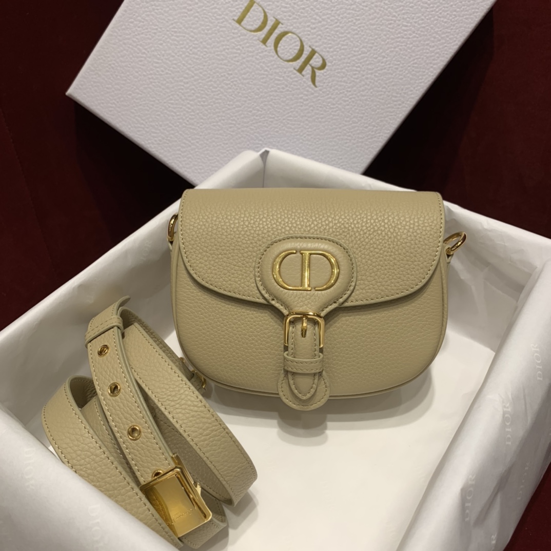 Bagsaaa D10r Small Bobby Grained Calfkskin Beige Bag