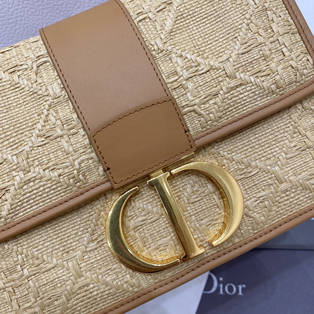 Bagsaaa D10r 30 Montaigne Natural Cannage Raffia - 24 x 17 x 8 cm