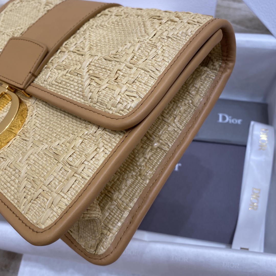 Bagsaaa D10r 30 Montaigne Natural Cannage Raffia - 24 x 17 x 8 cm