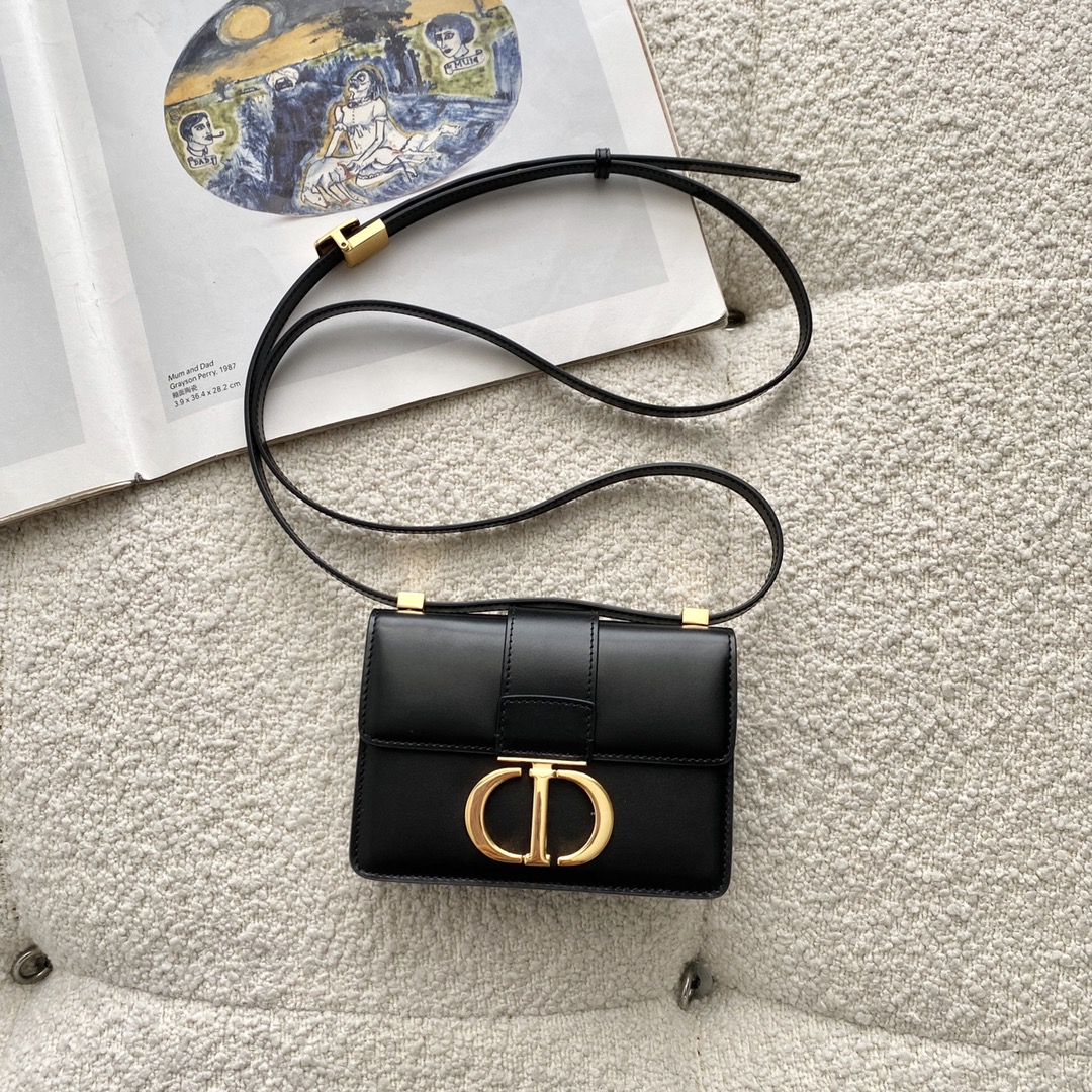 Bagsaaa D10r Mini Montaigne Black Bag - 15x11x4cm