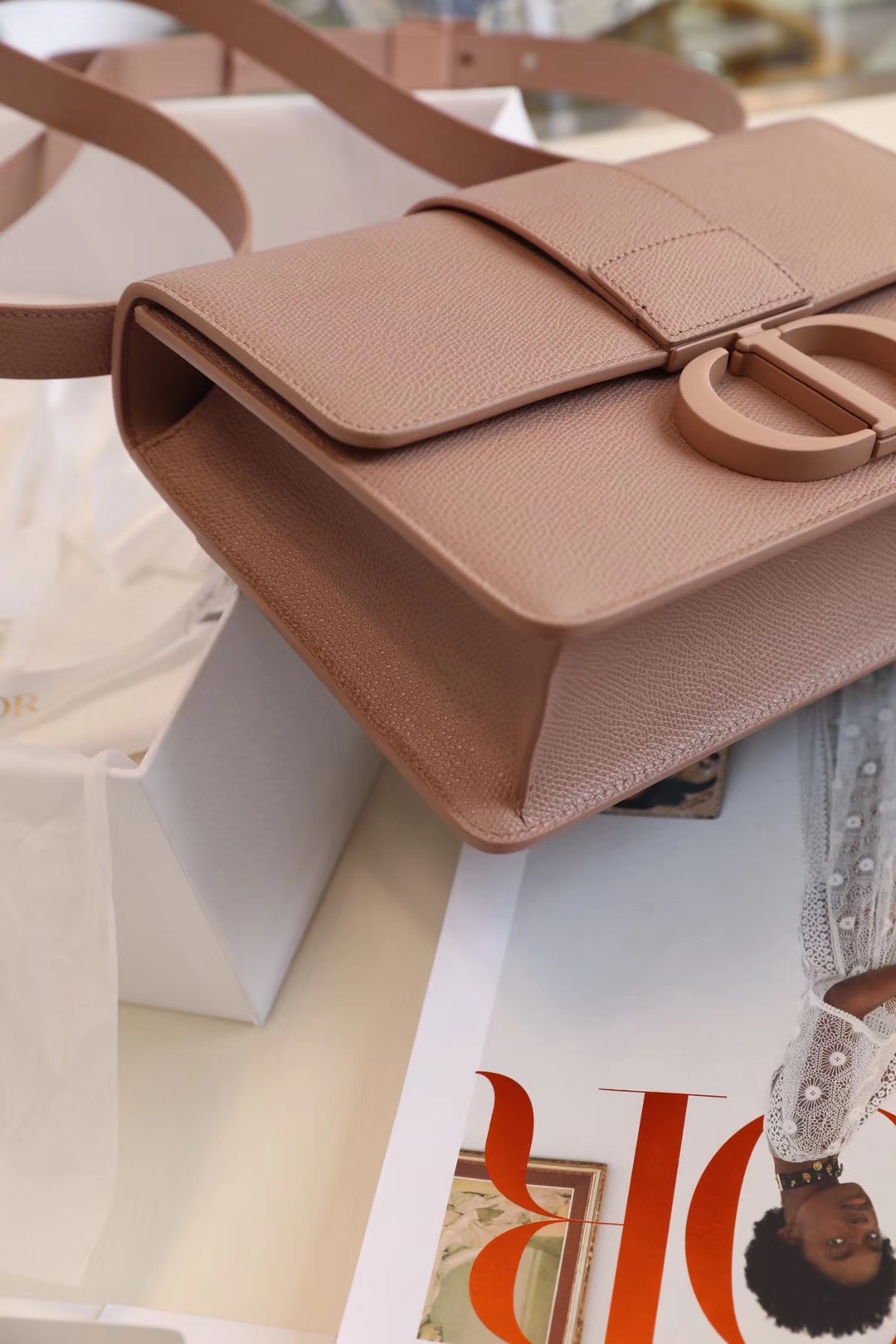 Bagsaaa D10r 30 Montaigne Ultra Matte Grained Calfskin Pink 24cm