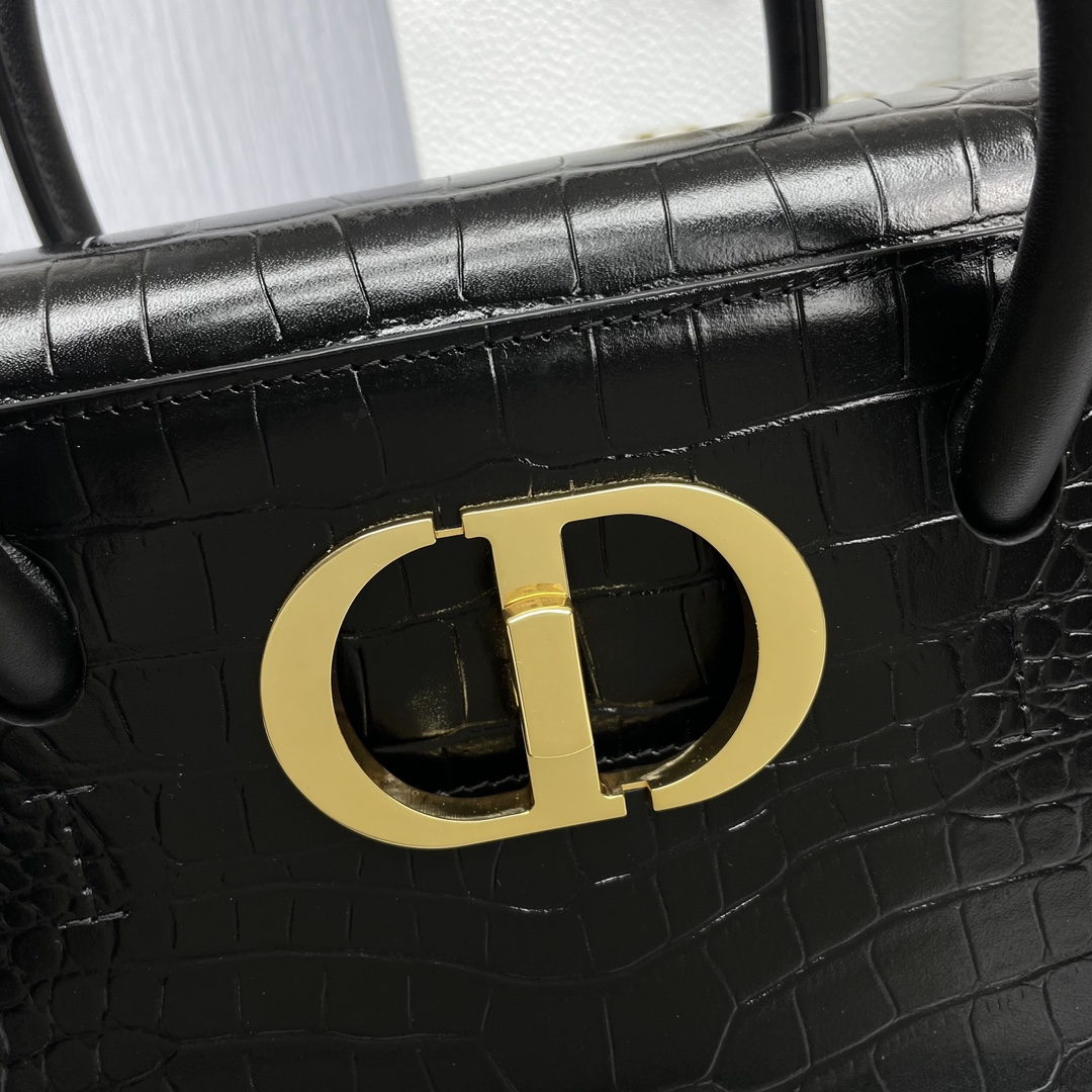 Bagsaaa D10r St Honore Black Crocodile 30x22.5x16