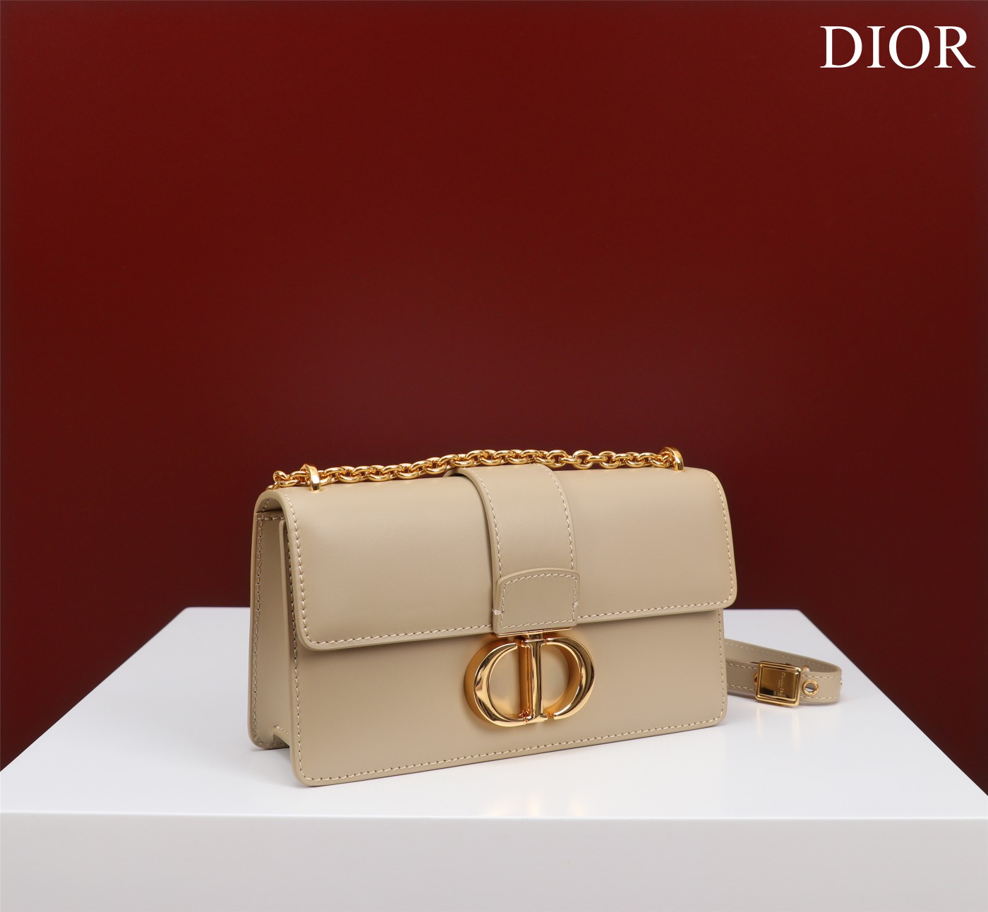Bagsaaa D10r 30 Montaigne East West Beige Bag - 21x12x6cm