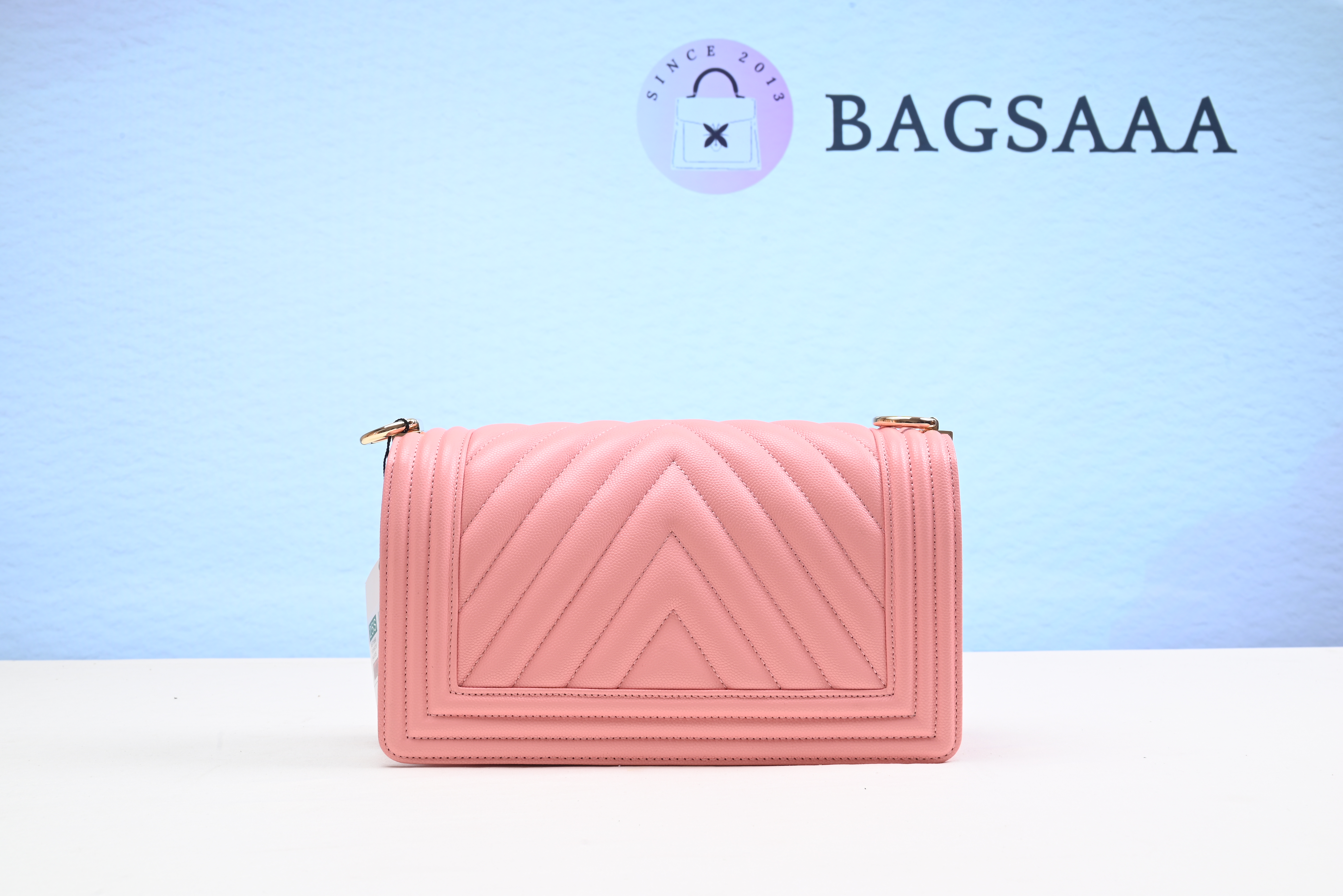 Bagsaaa Ch**el Leboy Caviar Pink Leather 25cm