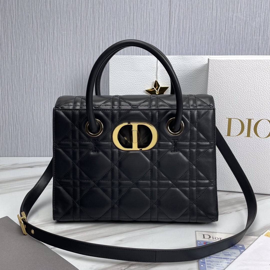 Bagsaaa D10r St Honore x Caro Black Bag 30x22.5x16
