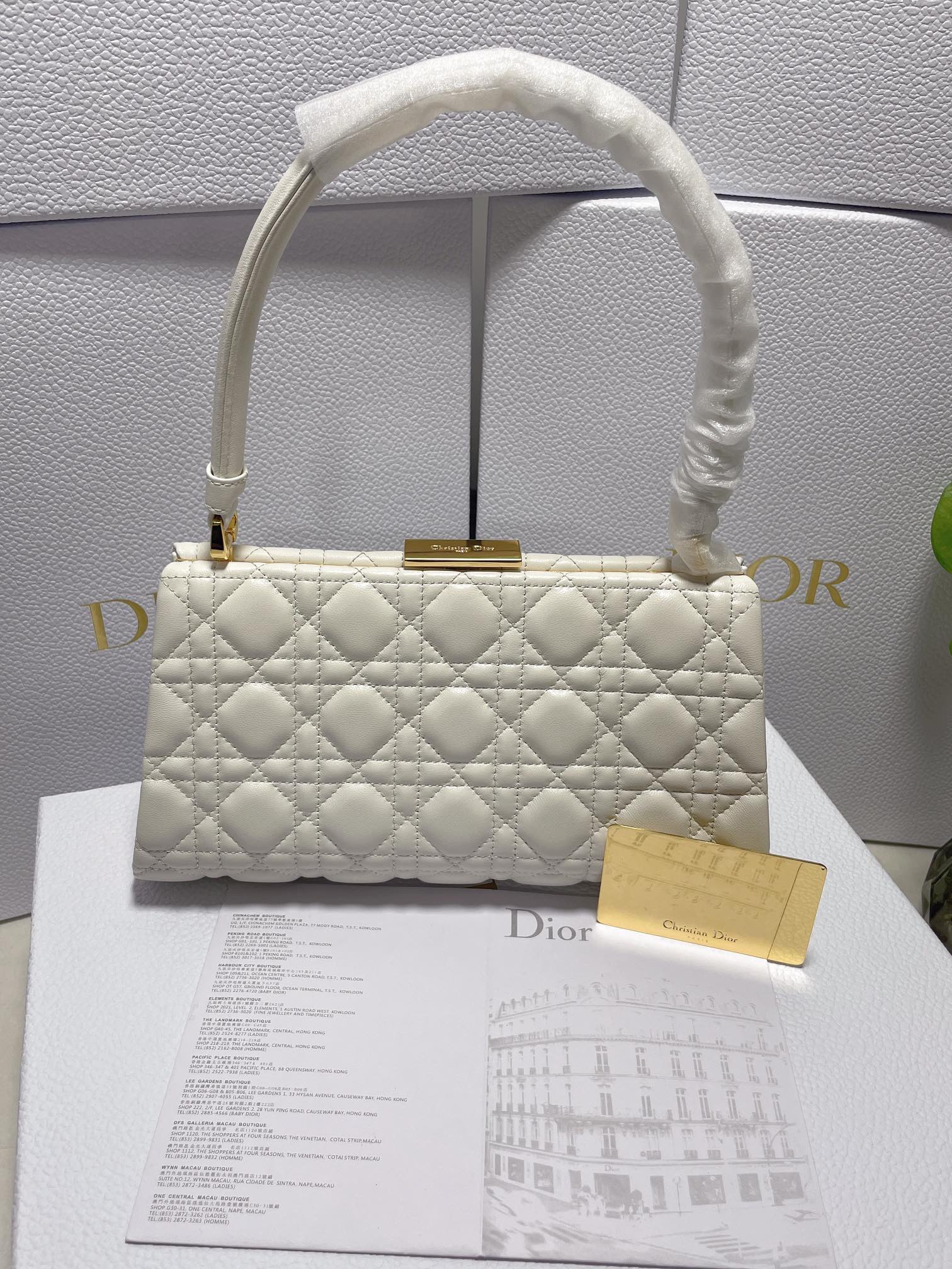 Bagsaaa D10r Caro Top Handle White - 26x14.5x9cm
