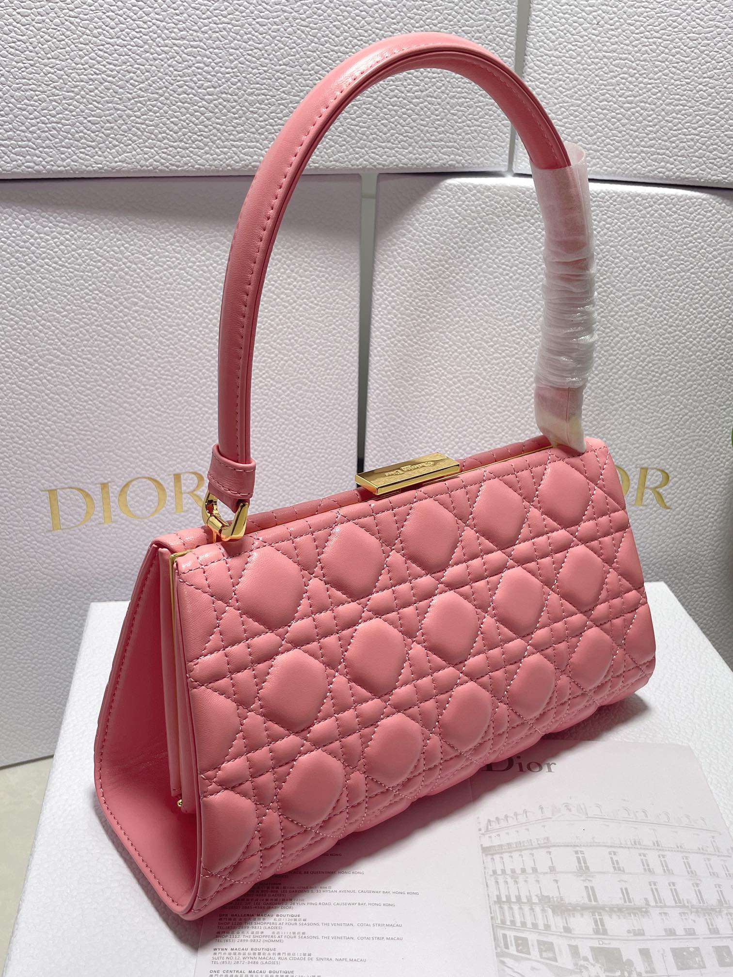 Bagsaaa D10r Caro Top Handle Pink - 26x14.5x9cm