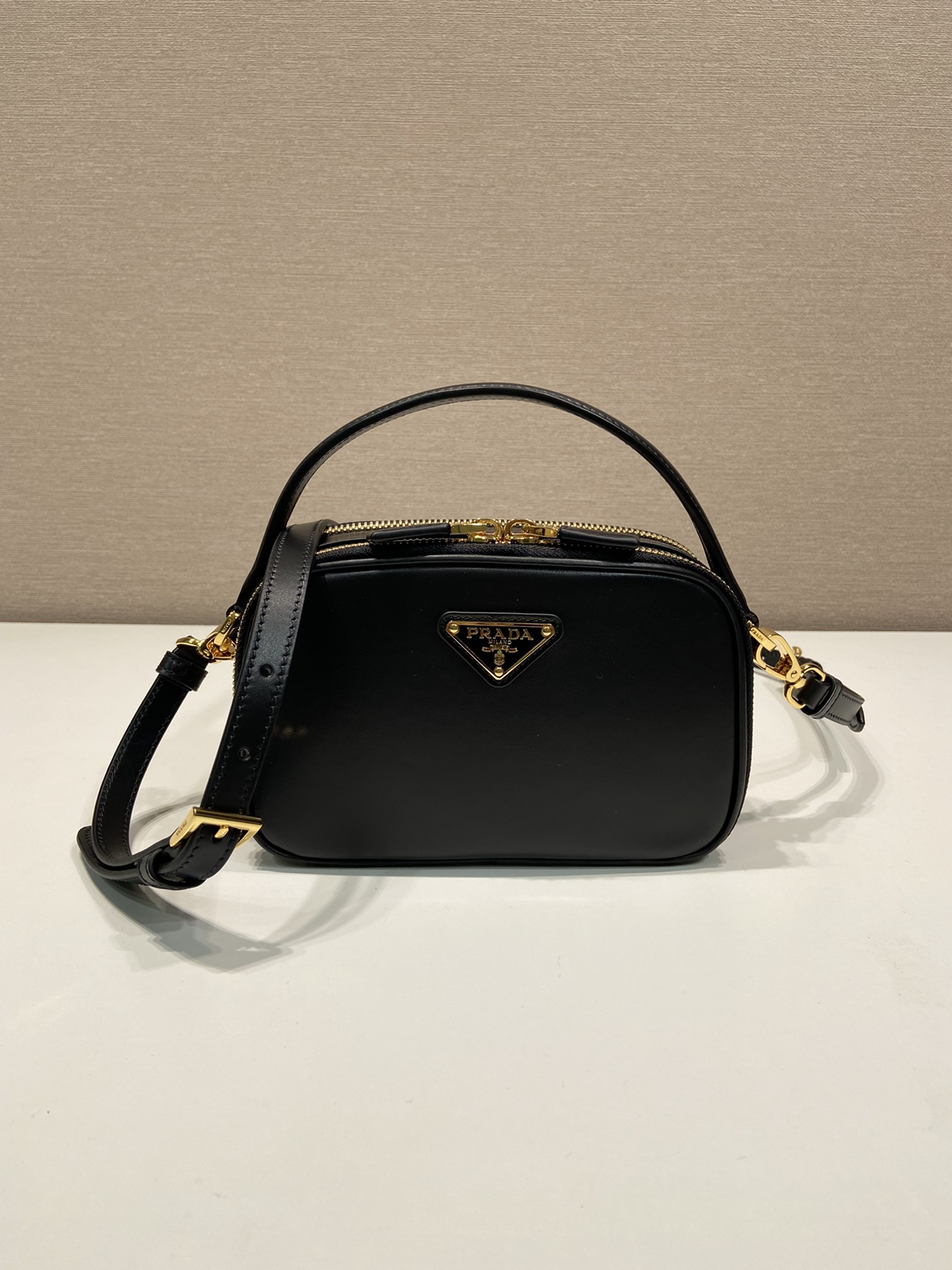 Bagsaaa Pra*a Odette leather mini-bag black - 18.5*13*6.5cm