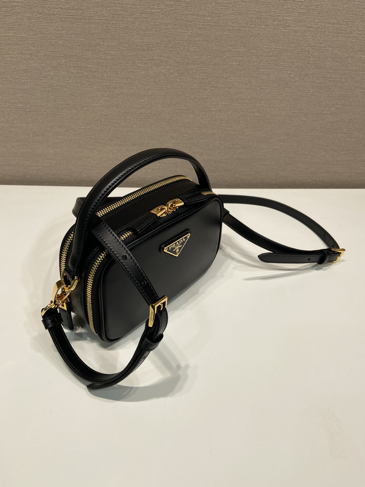 Bagsaaa Pra*a Odette leather mini-bag black - 18.5*13*6.5cm