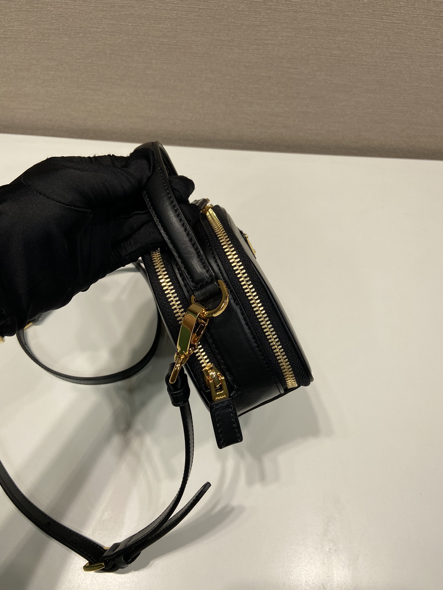 Bagsaaa Pra*a Odette leather mini-bag black - 18.5*13*6.5cm