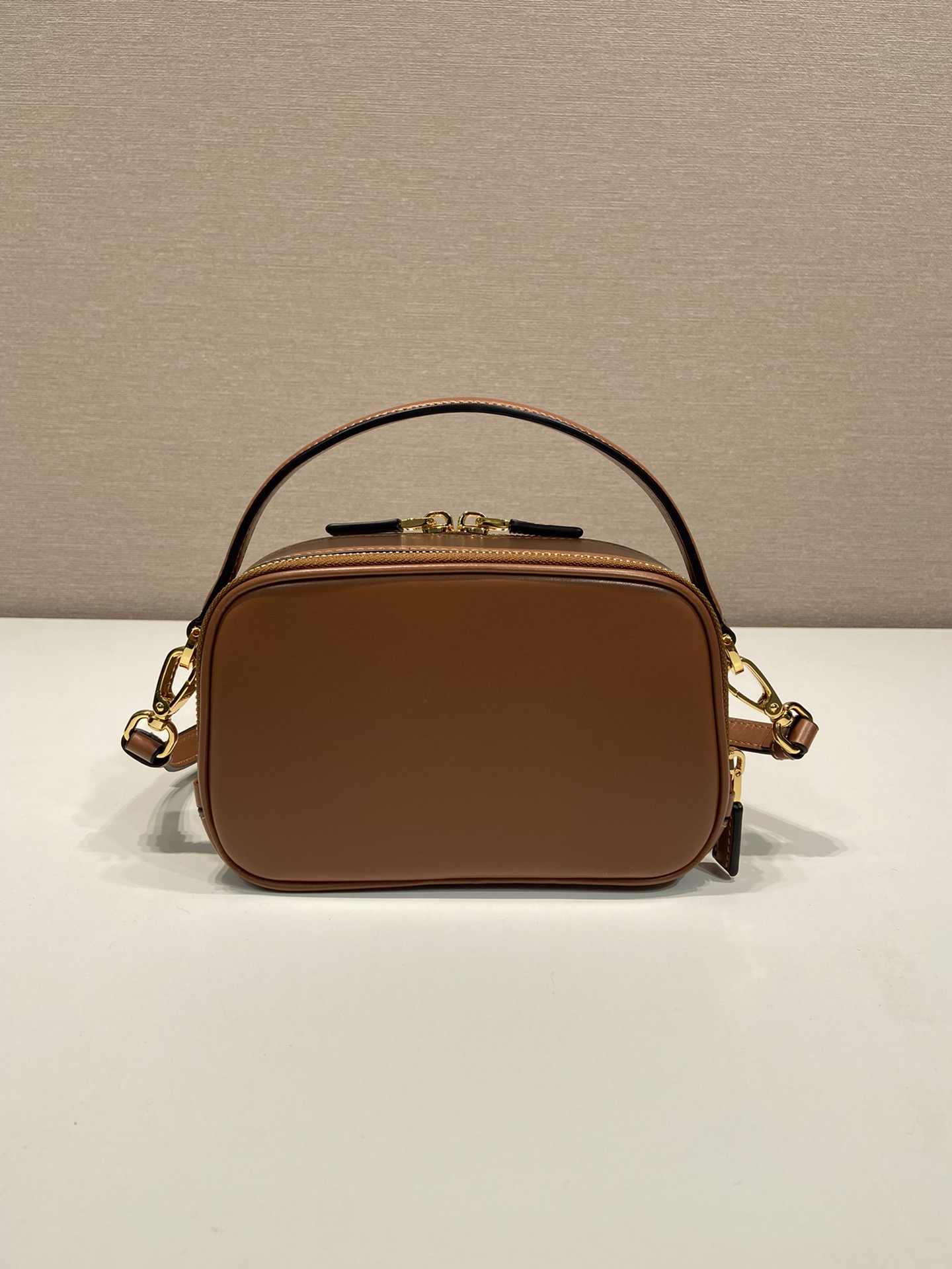 Bagsaaa Pra*a Odette leather mini-bag brown - 18.5*13*6.5cm