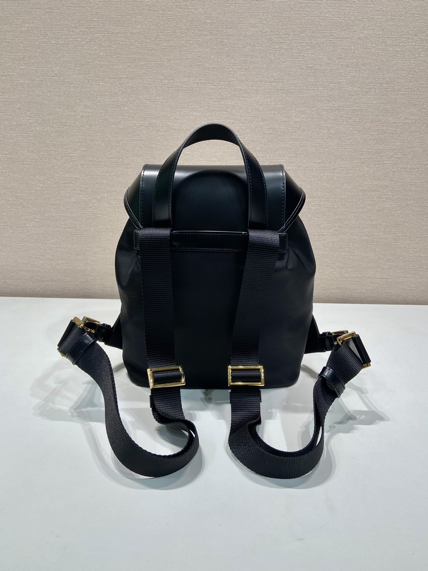 Bagsaaa Pra*a Medium Re-Nylon and brushed leather backpack