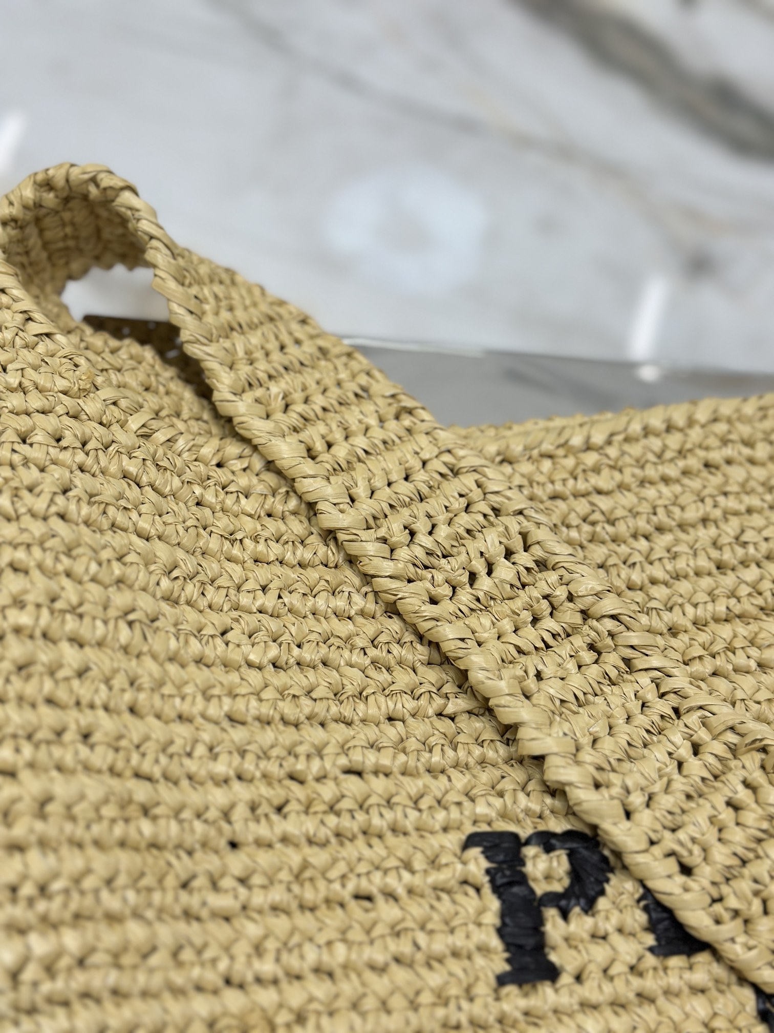 Bagsaa Pra*a Raffia Woven Braided Tote - 45*40CM