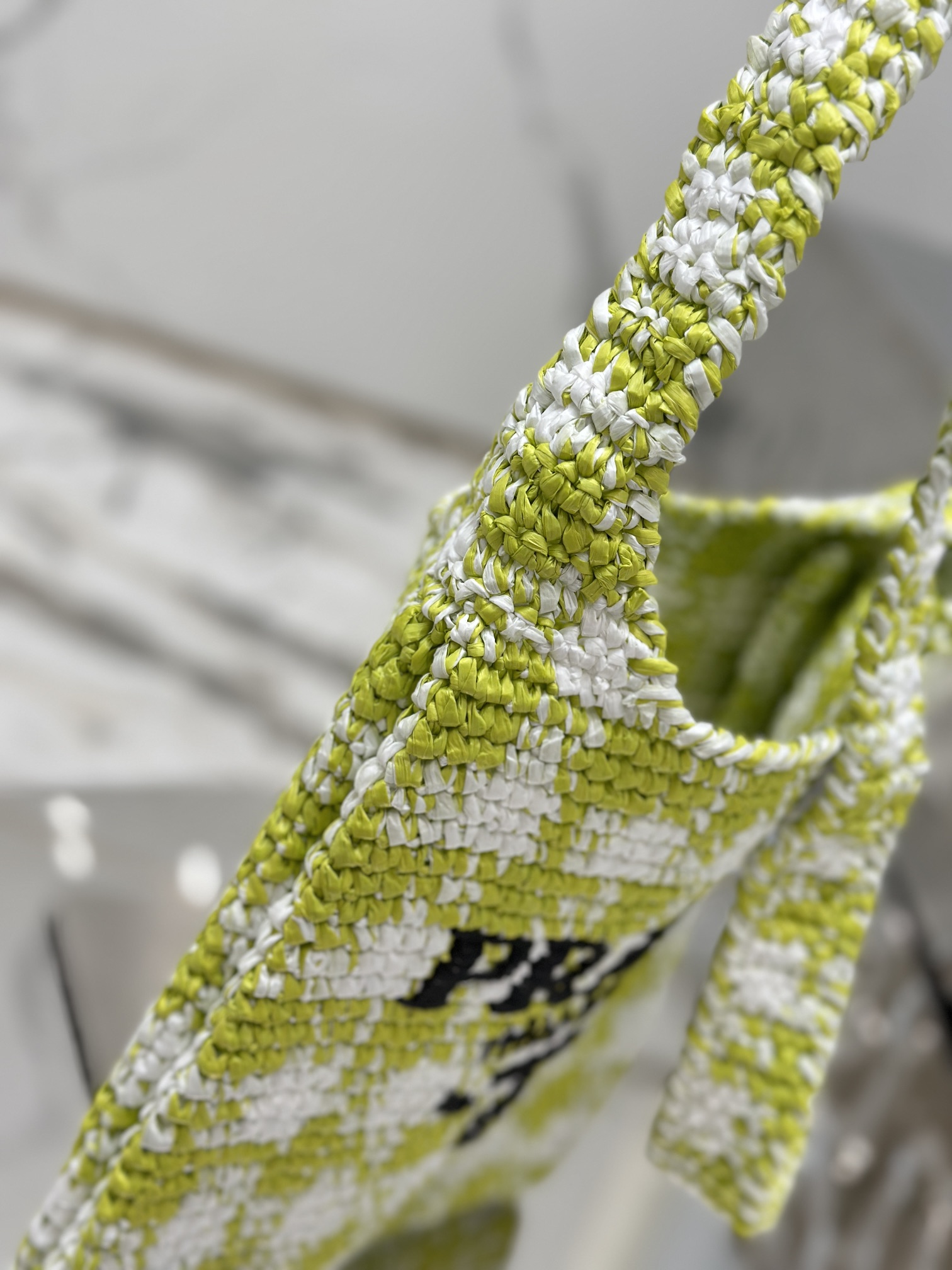 Bagsaaa Pra*a Crochet Tote Green - 29*26CM