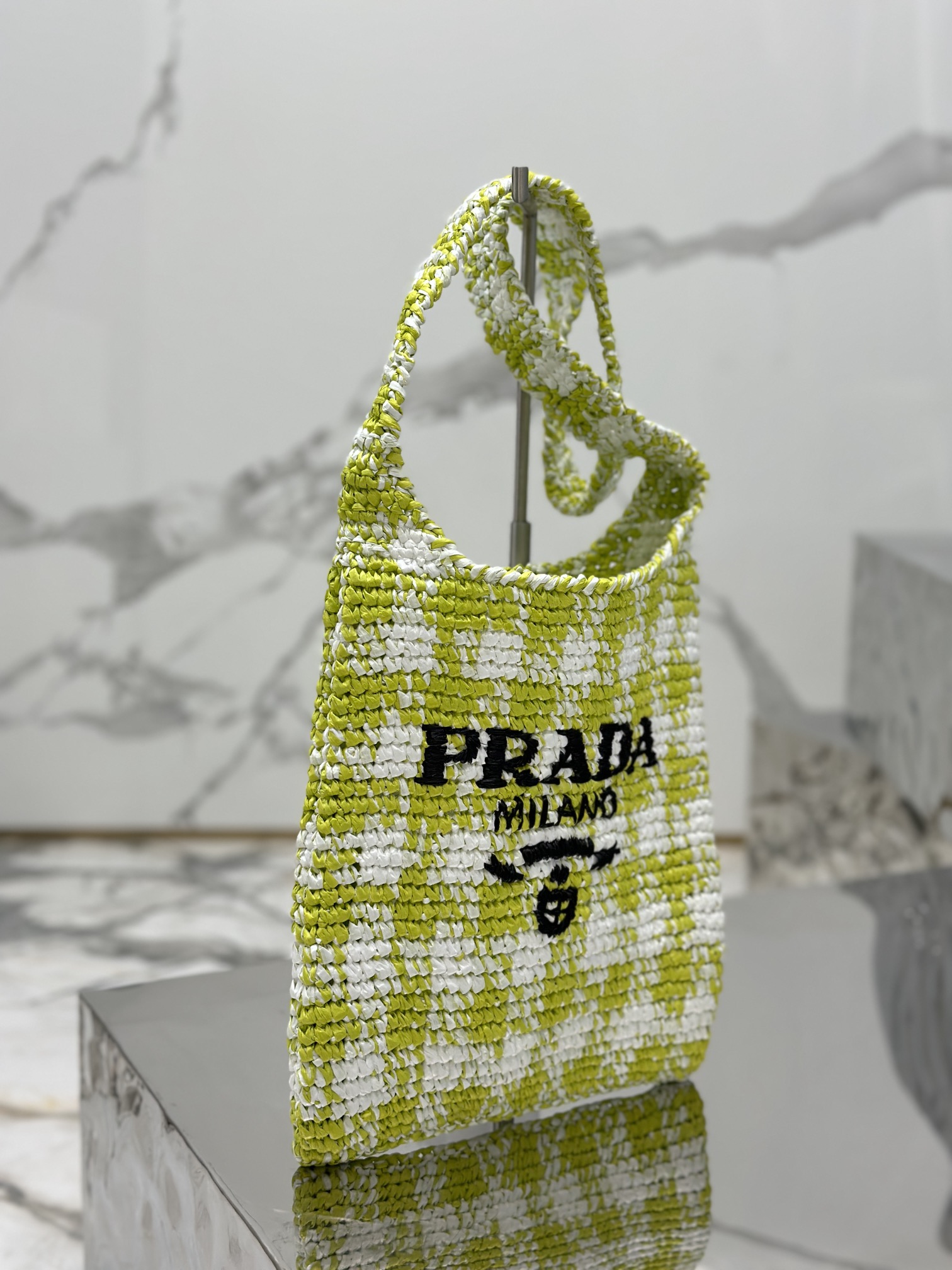Bagsaaa Pra*a Crochet Tote Green - 29*26CM