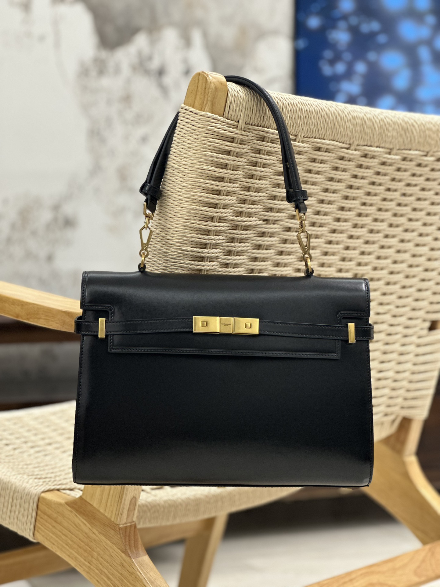 Bagsaaa Y51 Manhattan Medium Leather Top-handle Bag - 32×23×10.5cm