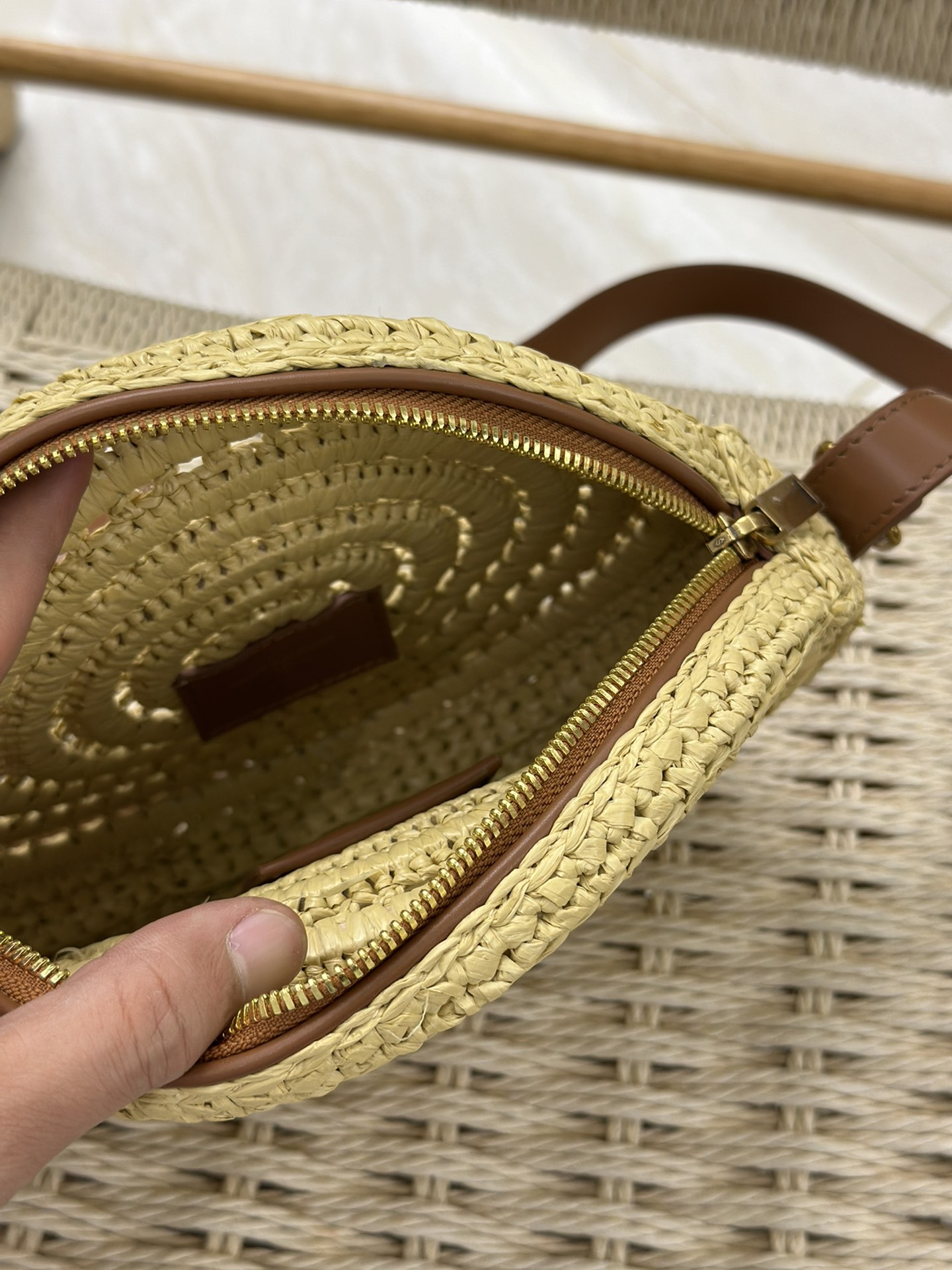 Bagsaaa Y51 Sac Round Raffia Crossbody Bag - 21×21×4cm