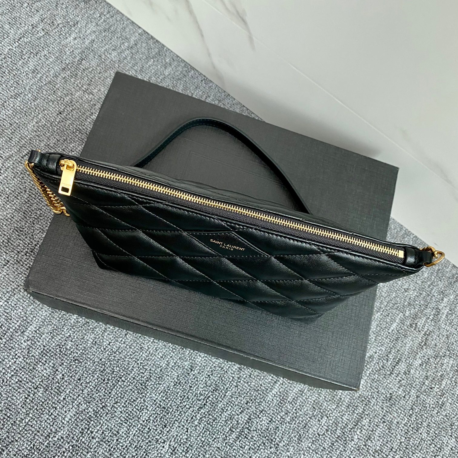 Bagsaaa Y51 Sade Mini quilted leather shoulder bag - 27x12x10cm