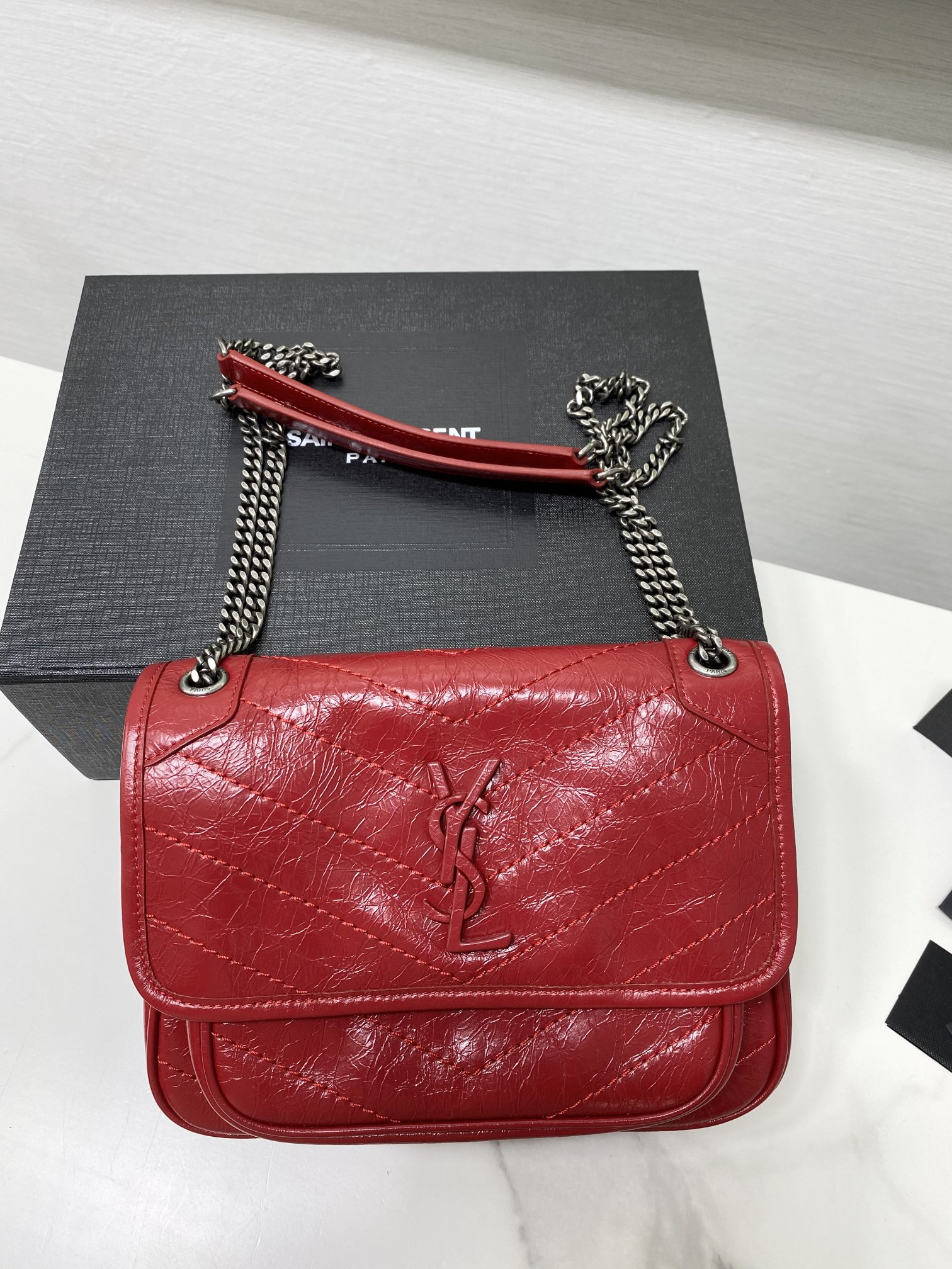Bagsaaa Y51 Niki Baby In Vintage Letaher Red - 22x16x12cm