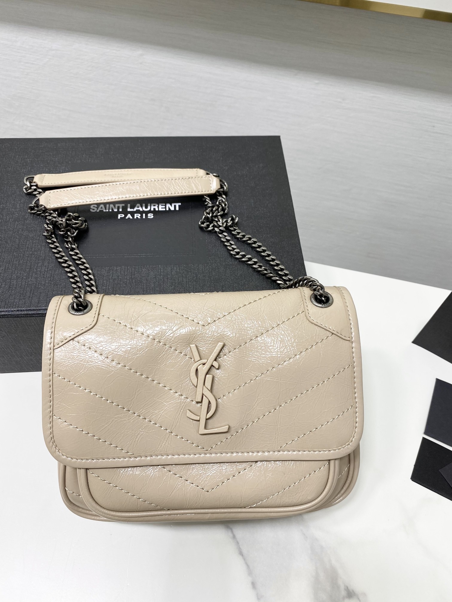 Bagsaaa Y51 Niki Baby In Vintage Letaher Beige - 22x16x12cm