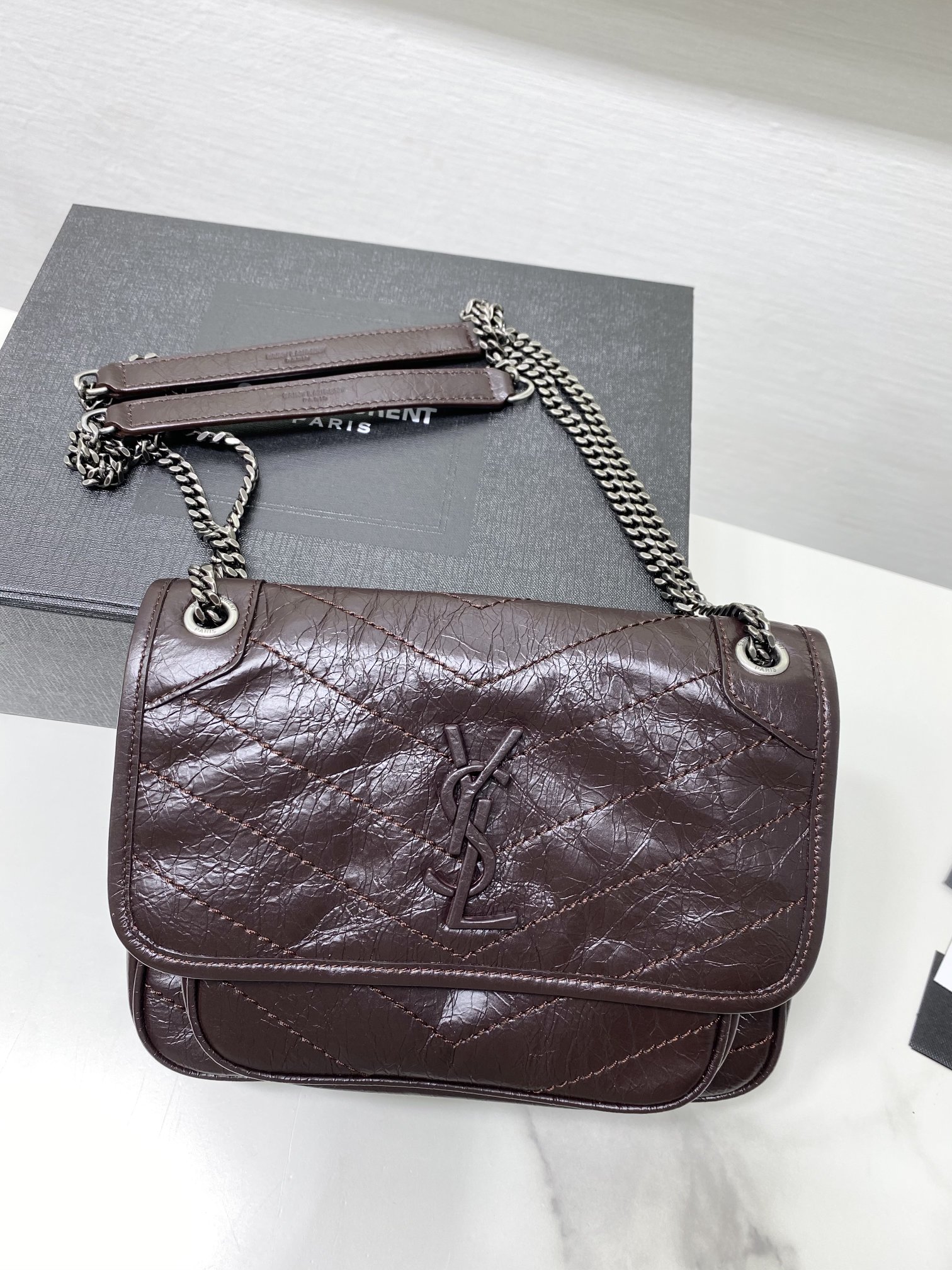 Bagsaaa Y51 Niki Baby In Vintage Letaher Burgundy - 22x16x12cm