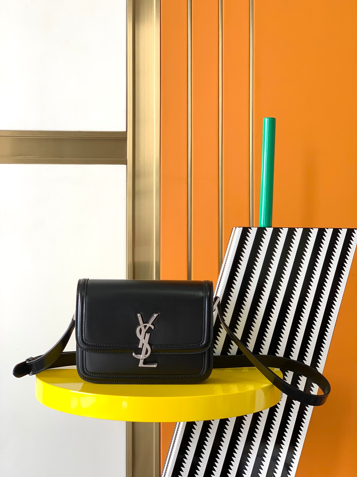 Bagsaaa Y51 Solferino Small Satchel in box black leather - 19 X 13 X 5 CM