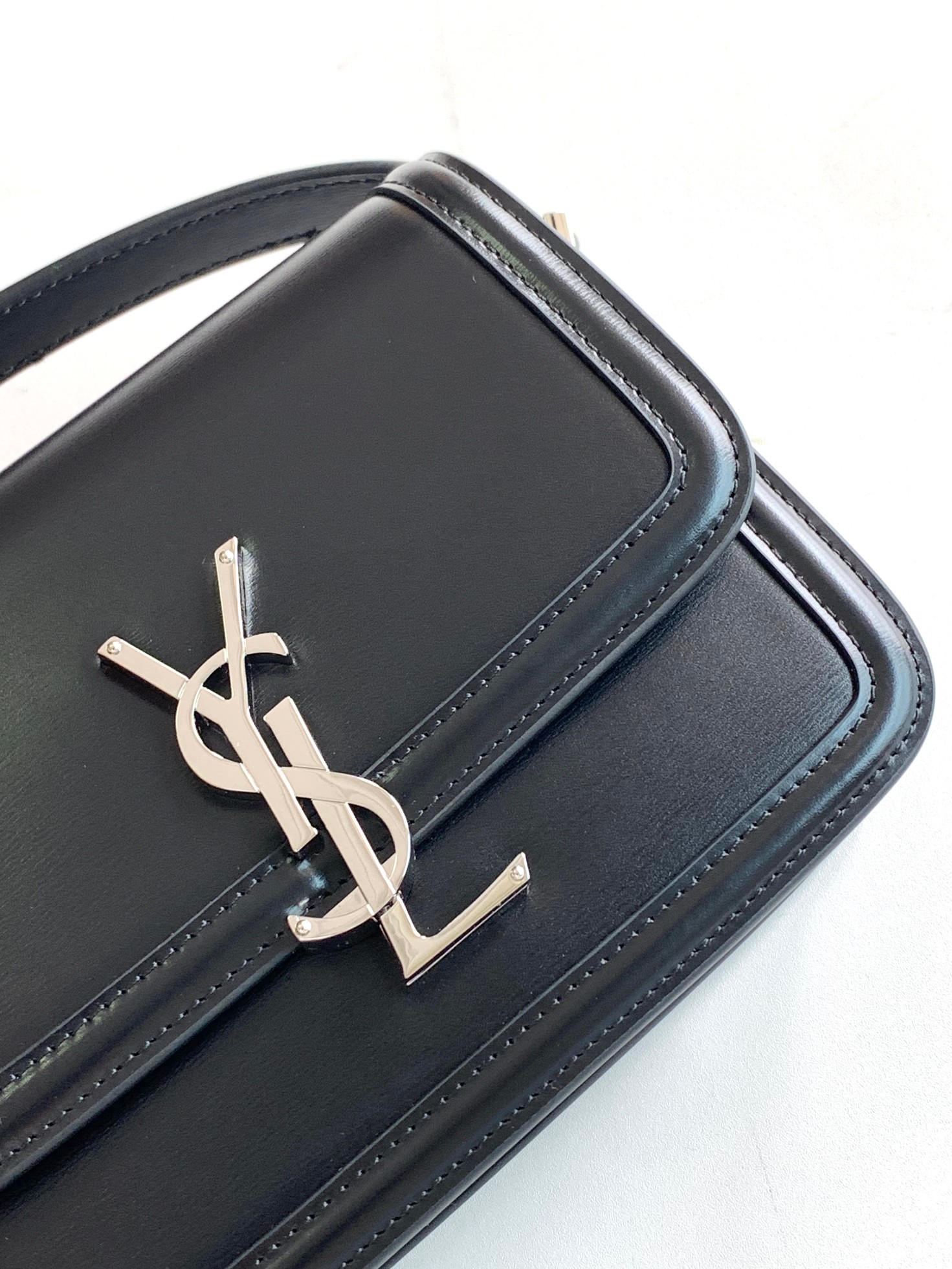 Bagsaaa Y51 Solferino Small Satchel in box black leather - 19 X 13 X 5 CM