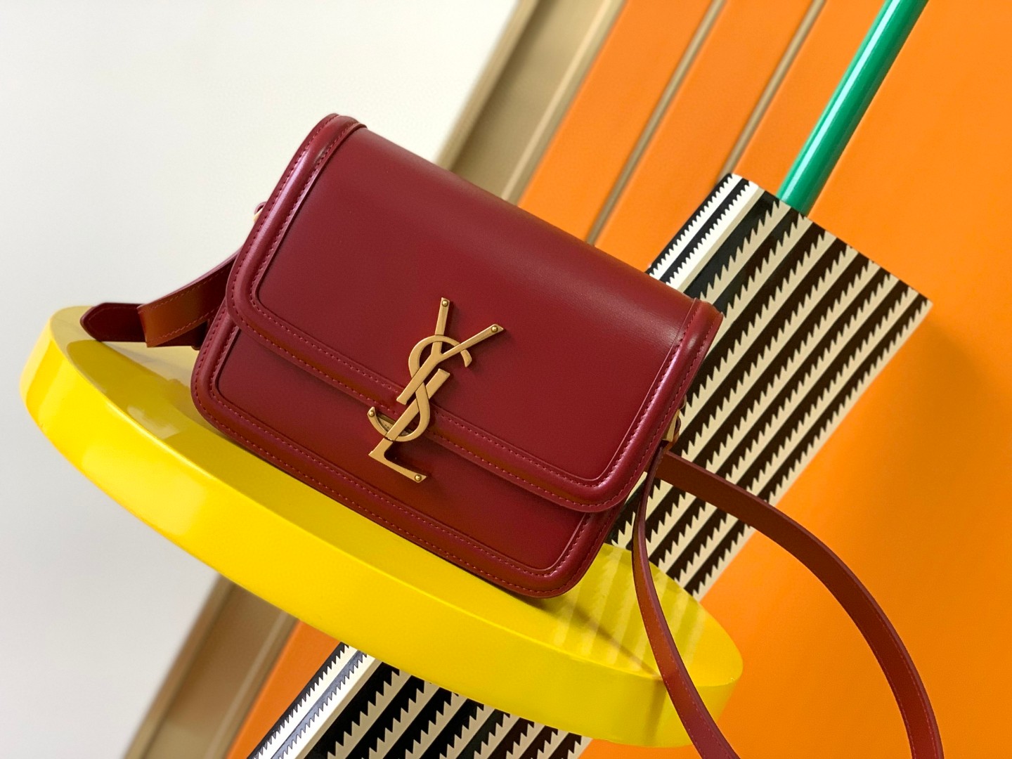 Bagsaaa Y51 Solferino Small Satchel in box red leather - 19 X 13 X 5 CM
