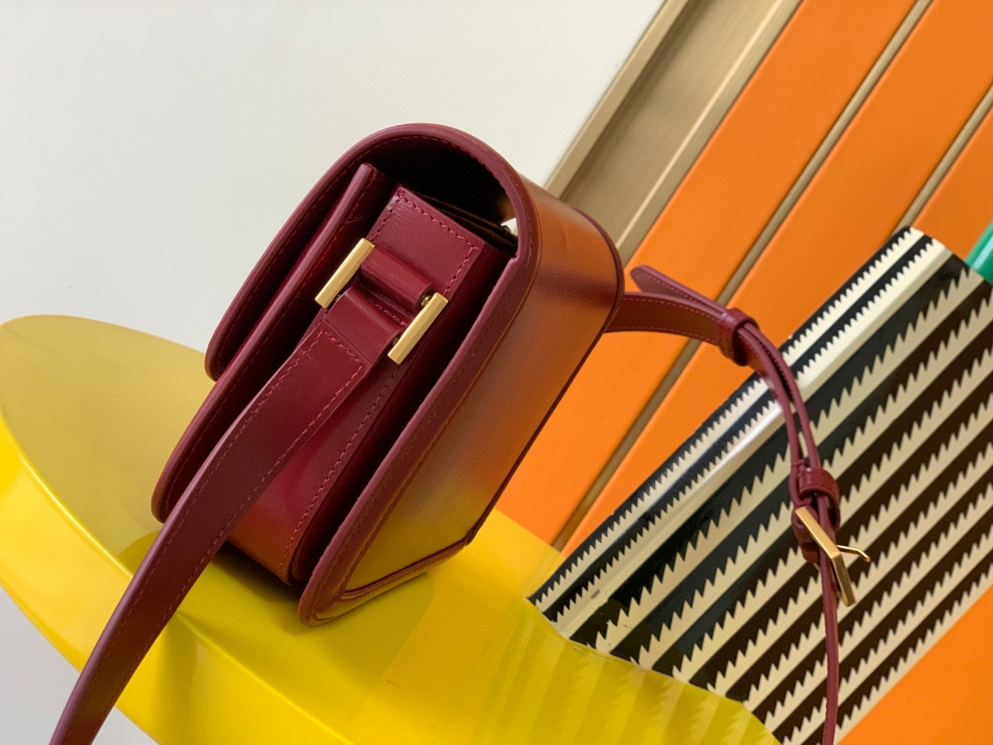 Bagsaaa Y51 Solferino Small Satchel in box red leather - 19 X 13 X 5 CM