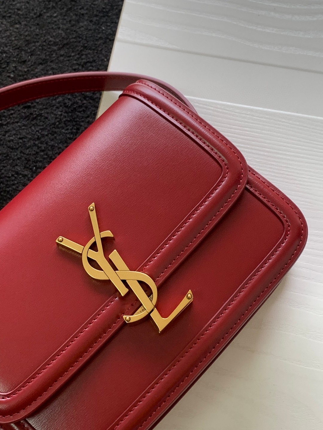 Bagsaaa Y51 Solferino Small Satchel in box red leather - 19 X 13 X 5 CM